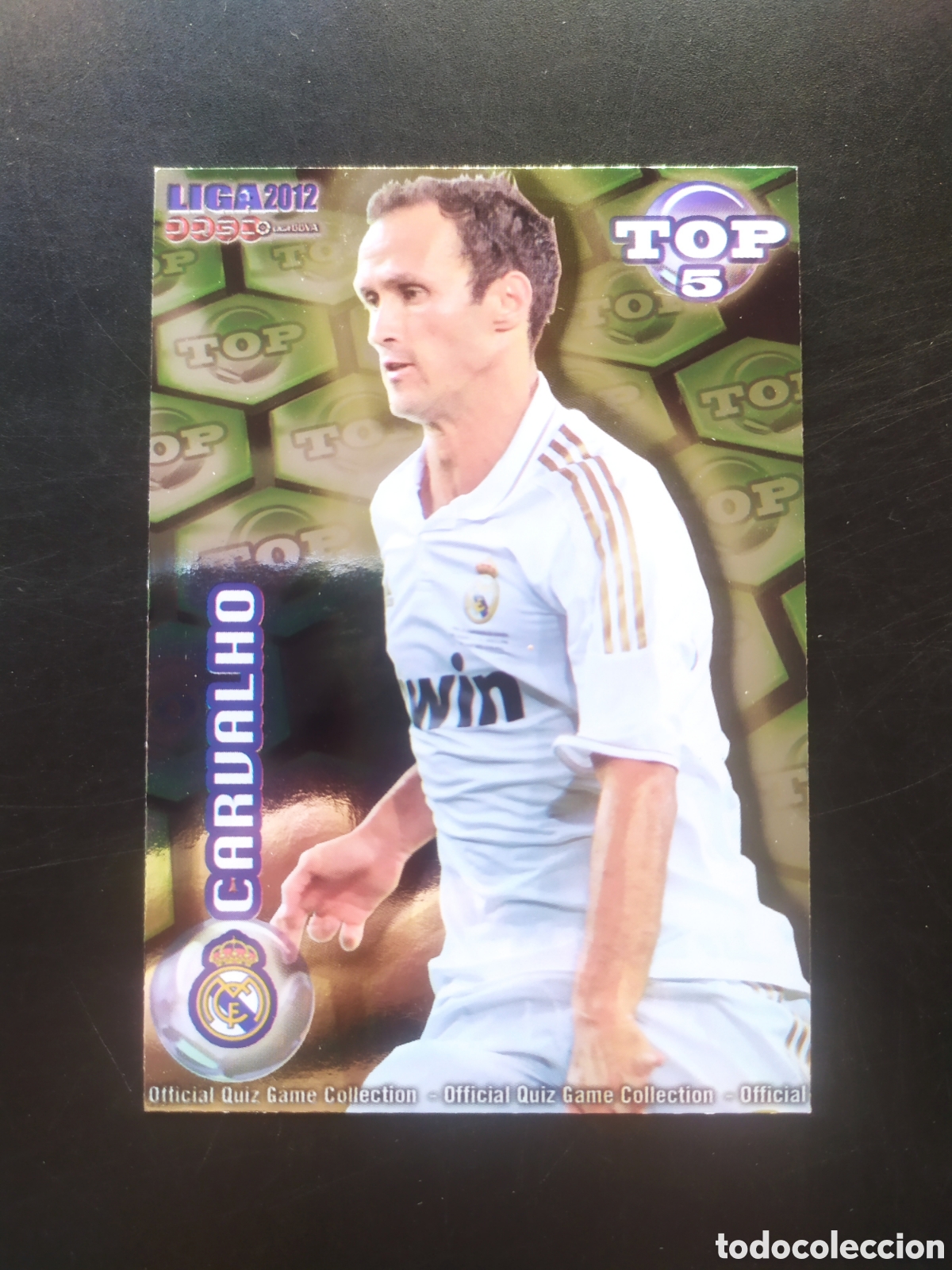 Cartes &agrave; collectionner de Football: Mundicromo fichas Liga 2011 2012 11 12 Carvalho top brillo verde n&deg; 569 Real Madrid
