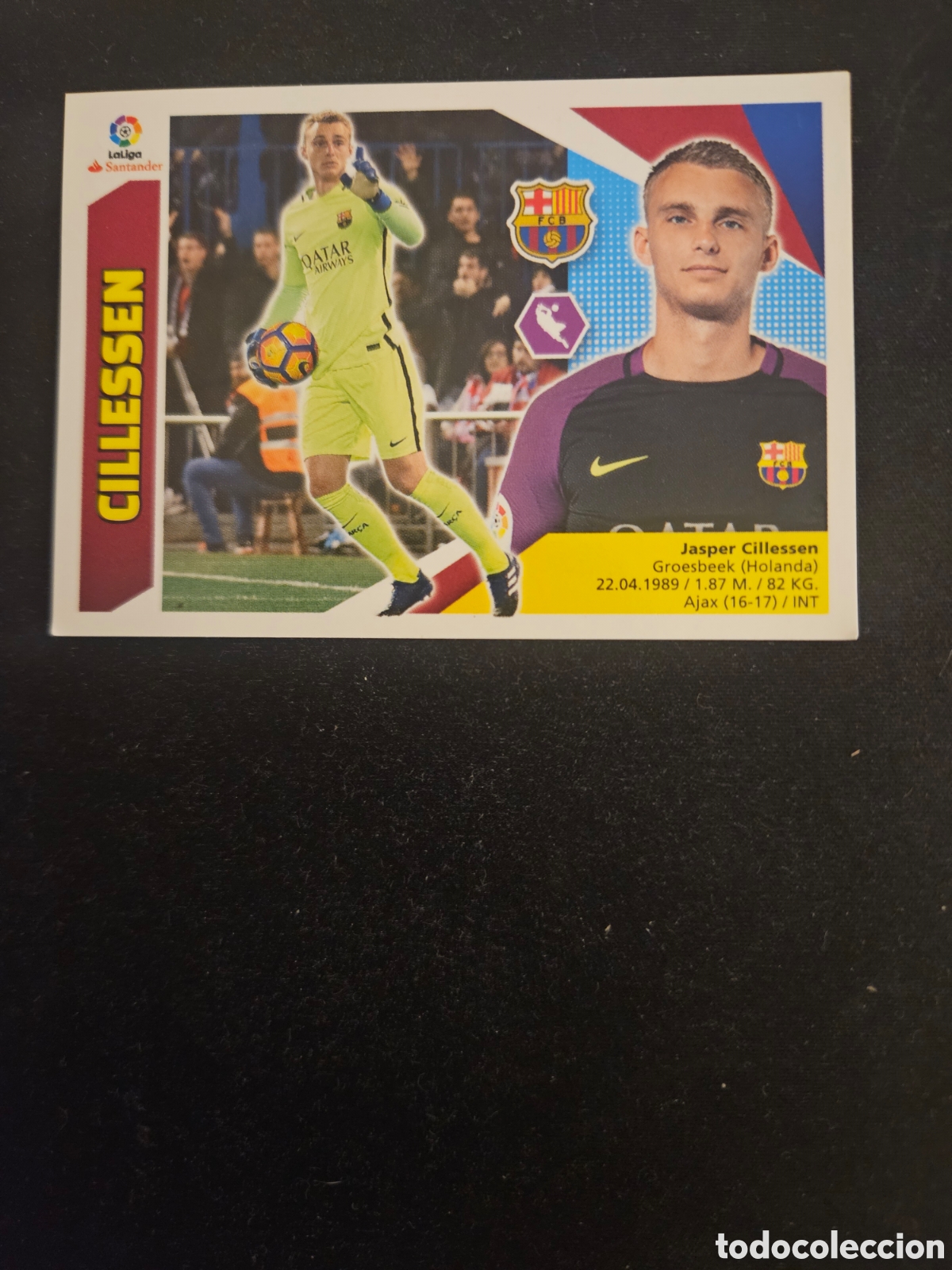 Cromos de f&uacute;tbol: CILLESSEN N&ordm; 2 F.C. BARCELONA &ndash; LIGA ESTE 2017-18 PANINI