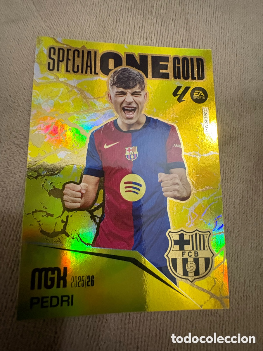 Cromos de f&uacute;tbol: Megacracks 2025 2026 / 25 26 Special One Gold Pedri Barcelona