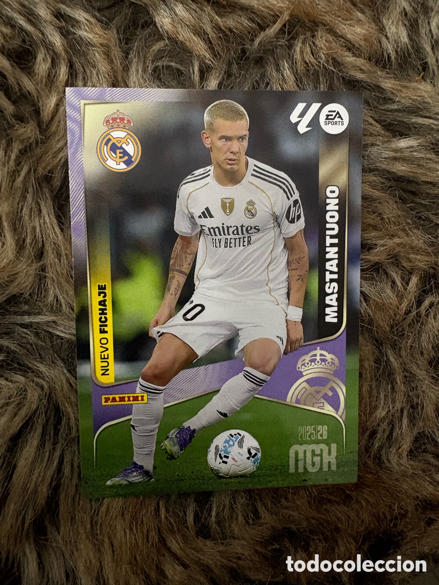 Cromos de f&uacute;tbol: Mastantuono - Real Madrid - Megacracks 2025 - 2026 Nuevo Fichaje