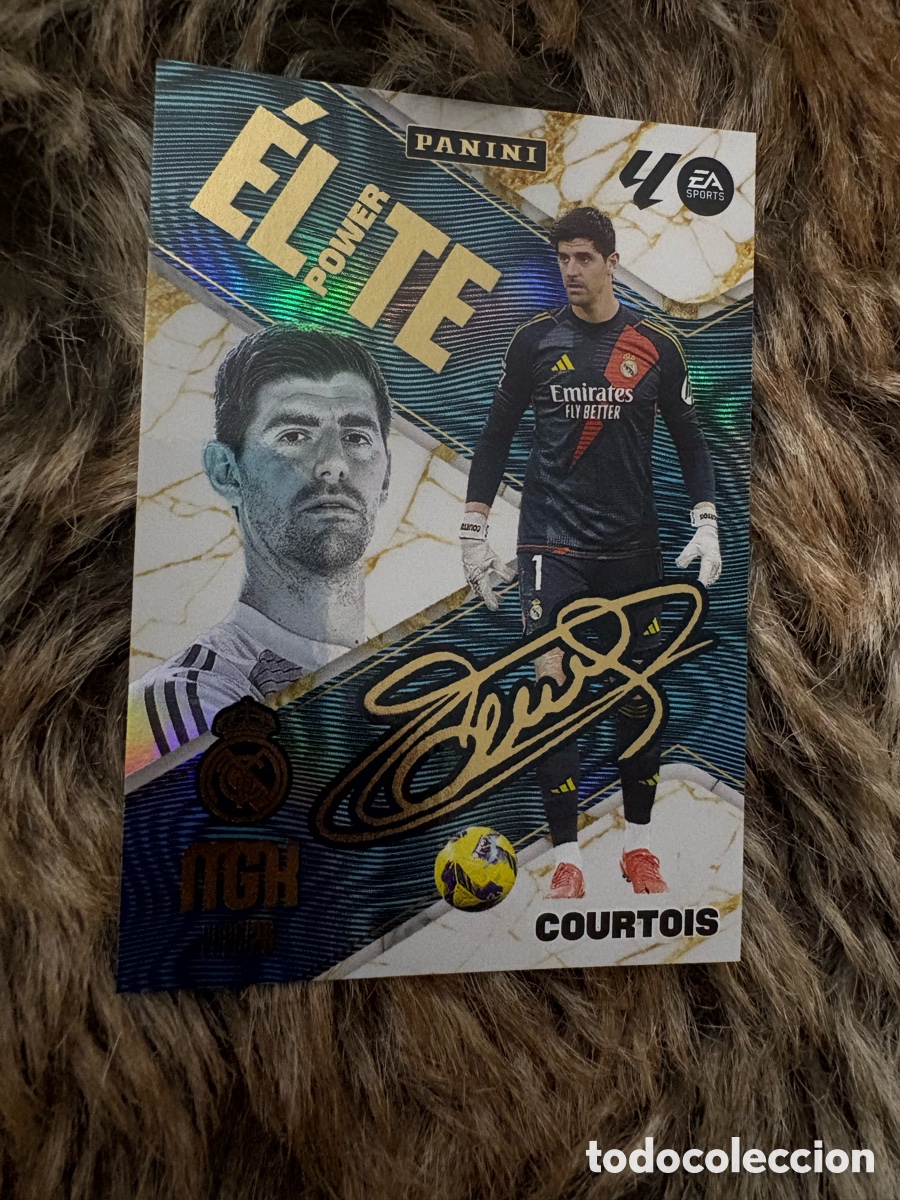 Cromos de f&uacute;tbol: Courtois elite power n&uacute;mero P3 Del Real Madrid megacracks 25-26 2025-2026