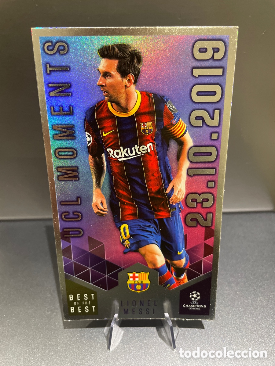 Football Stickers: Messi 156 UCL Moments Best of the Best Topps FC Barcelona