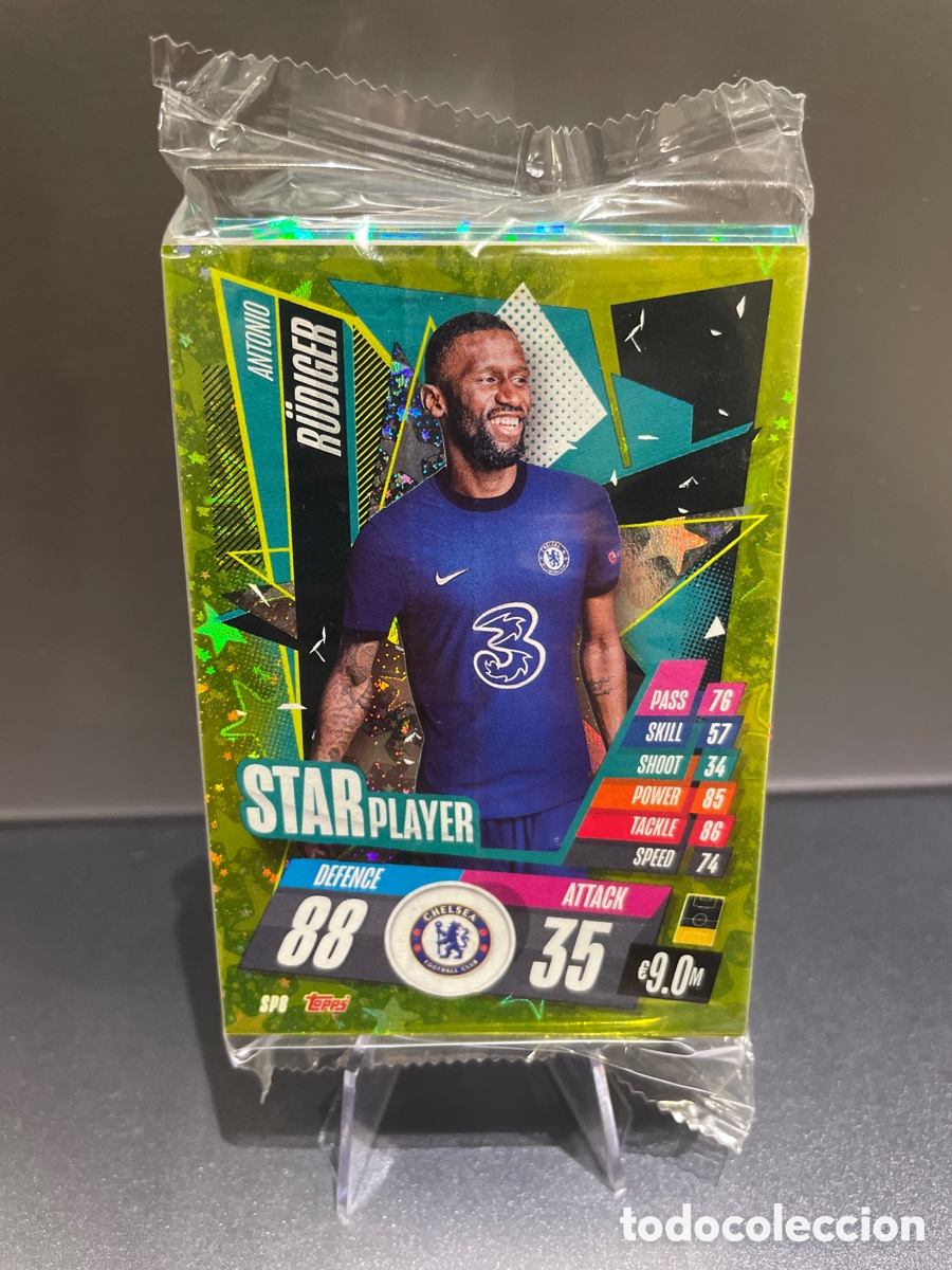 Football Stickers: Pack 34 cards Star Player - Rising Star Topps Match Attax 2020-21 contiene 7 cards especiales