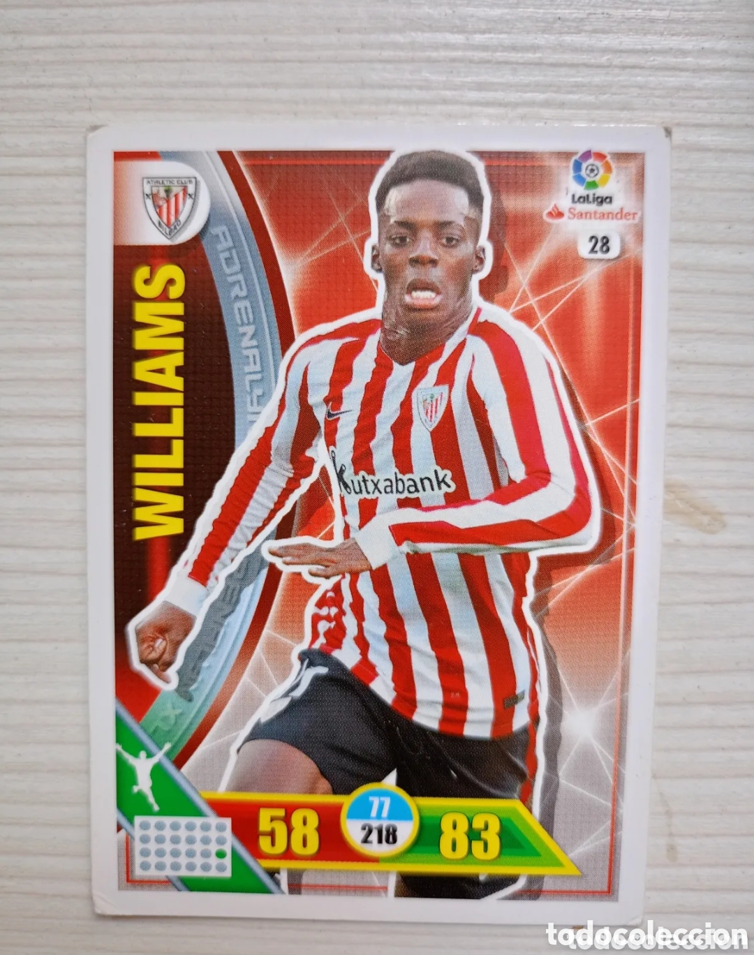 Football Stickers: ADRENALYN 2016 2017 - 28 WILLIAMS - ATHLETIC CLUB DE BILBAO - 16 17