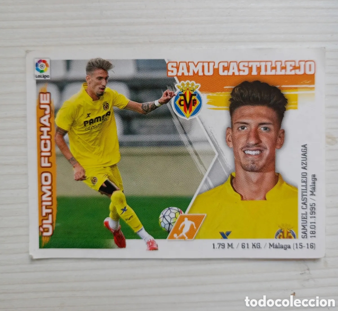 Football Stickers: &Uacute;LTIMO FICHAJE 14 SAMU CASTILLEJO VILLARREAL CROMO LIGA FUTBOL PANINI EDICIONES ESTE 2015-2016 15-16