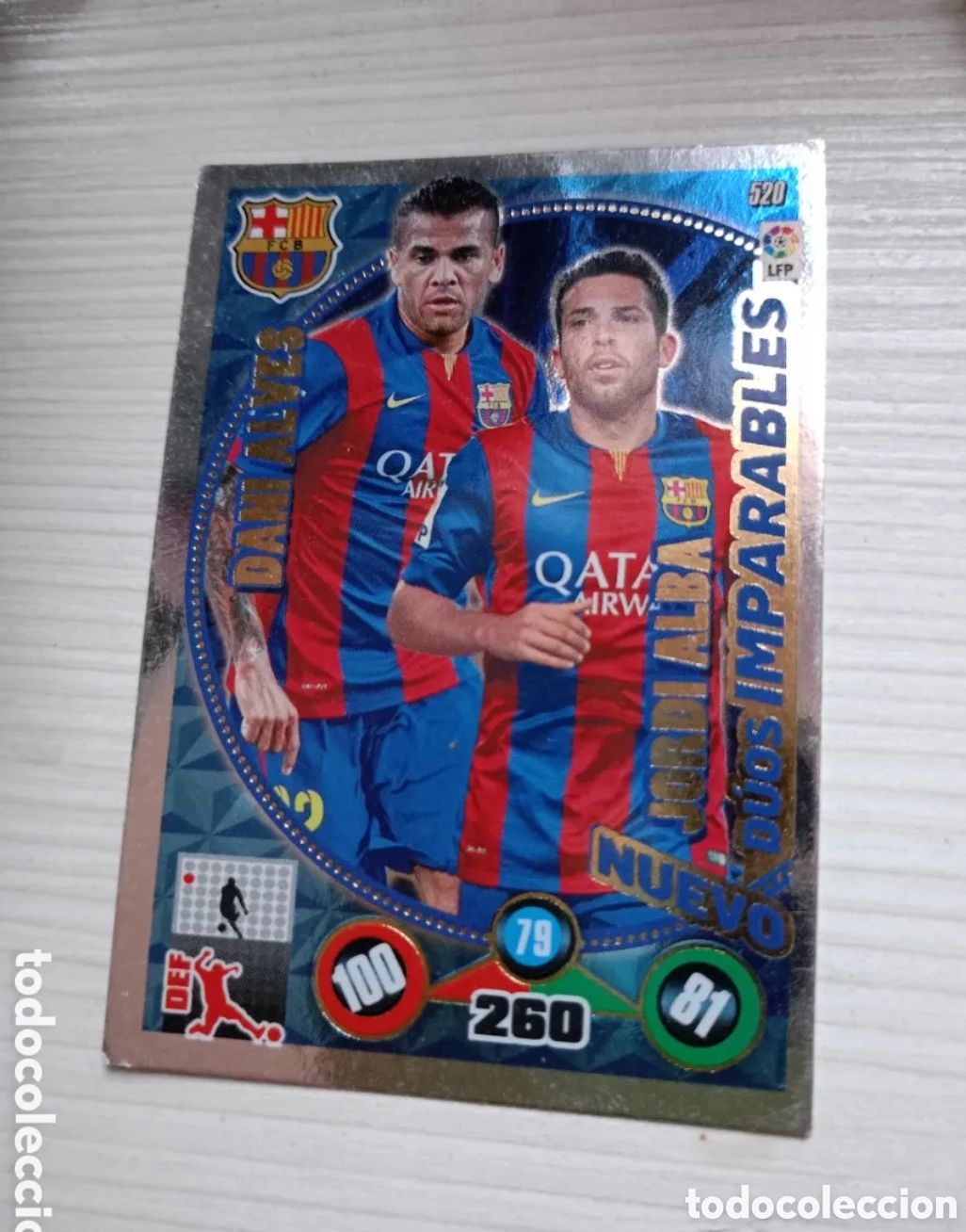 Football Stickers: ADRENALYN 2014 15 NUEVO DUOS IMPARABLES DANI ALVES JORDI ALBA 520