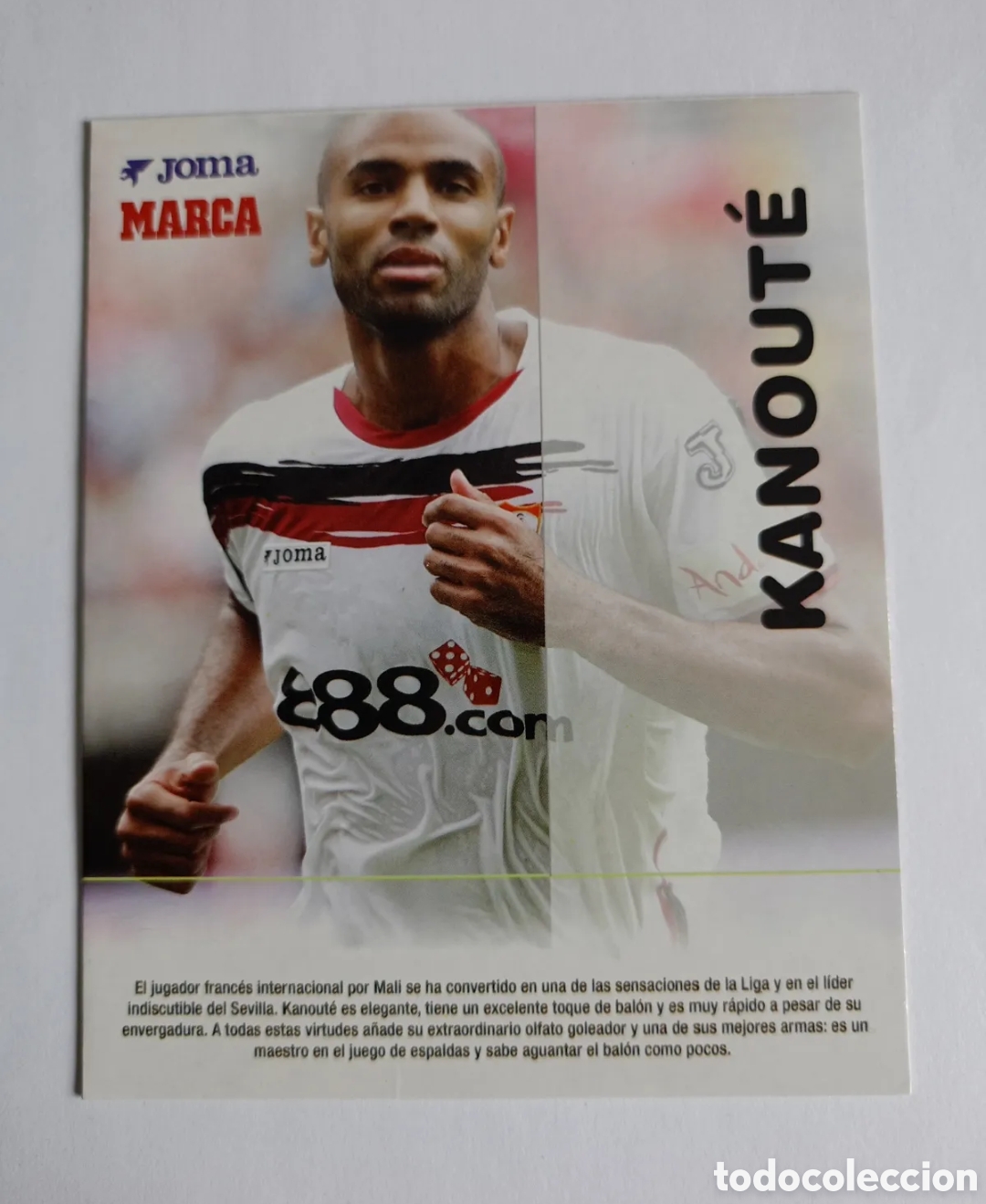 Cartes &agrave; collectionner de Football: Tarjeta ficha marca Kanoute