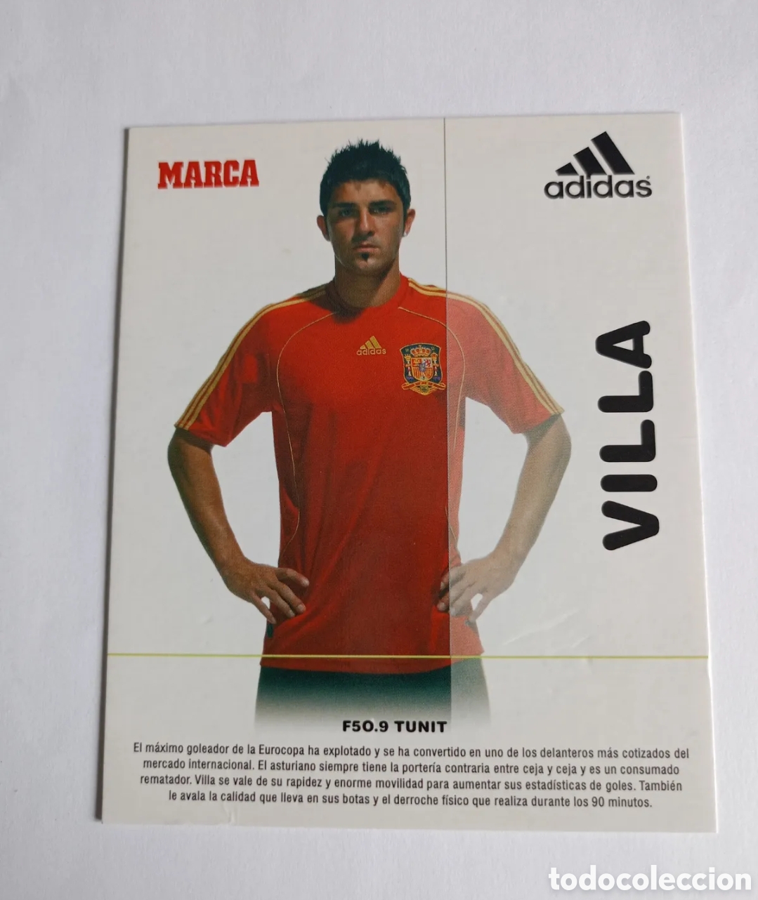 Cartes &agrave; collectionner de Football: Tarjeta ficha marca Villa