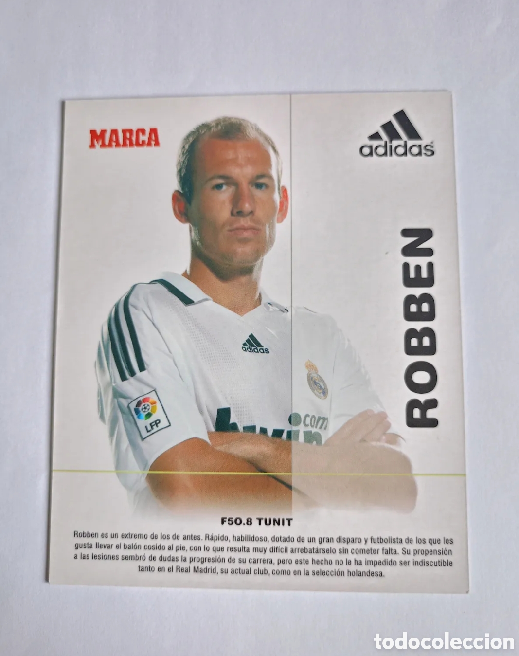 Cartes &agrave; collectionner de Football: Tarjeta ficha marca Robben