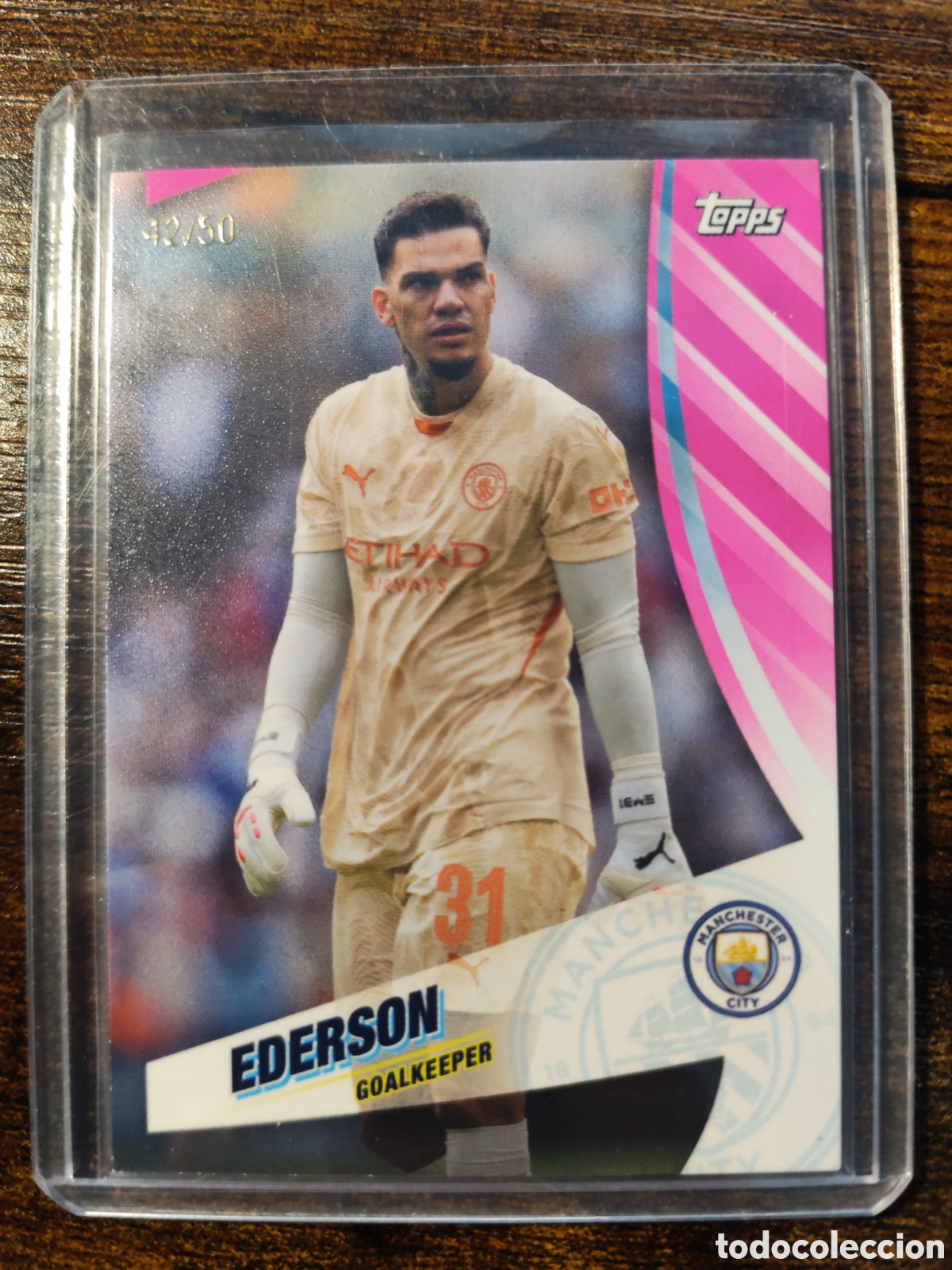 Cromos de f&uacute;tbol: Ederson /50 Manchester City Topps Blue Moon 24-25
