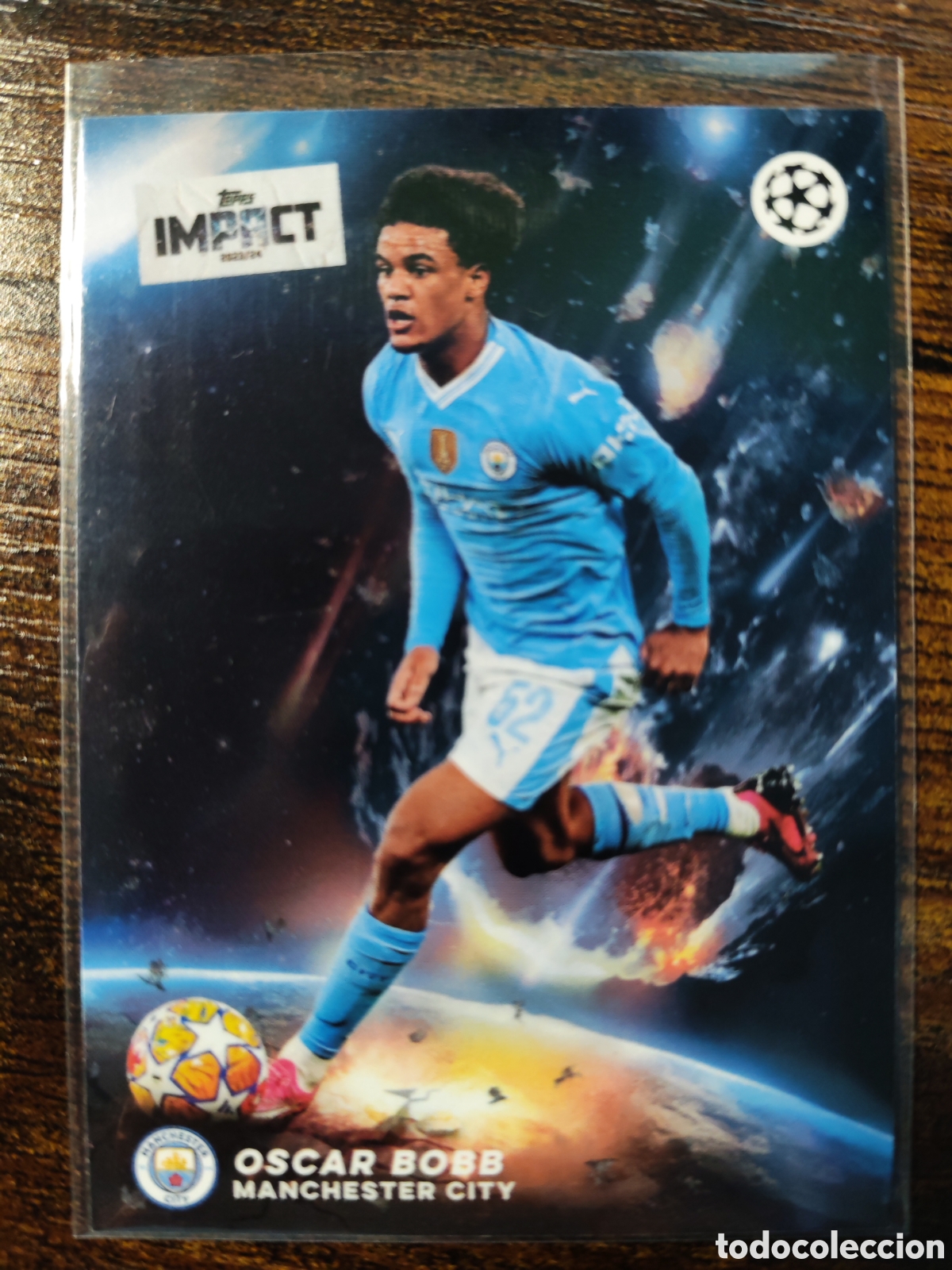 Cromos de f&uacute;tbol: Oscar Bobb Manchester City Topps Impact UCL 23-24