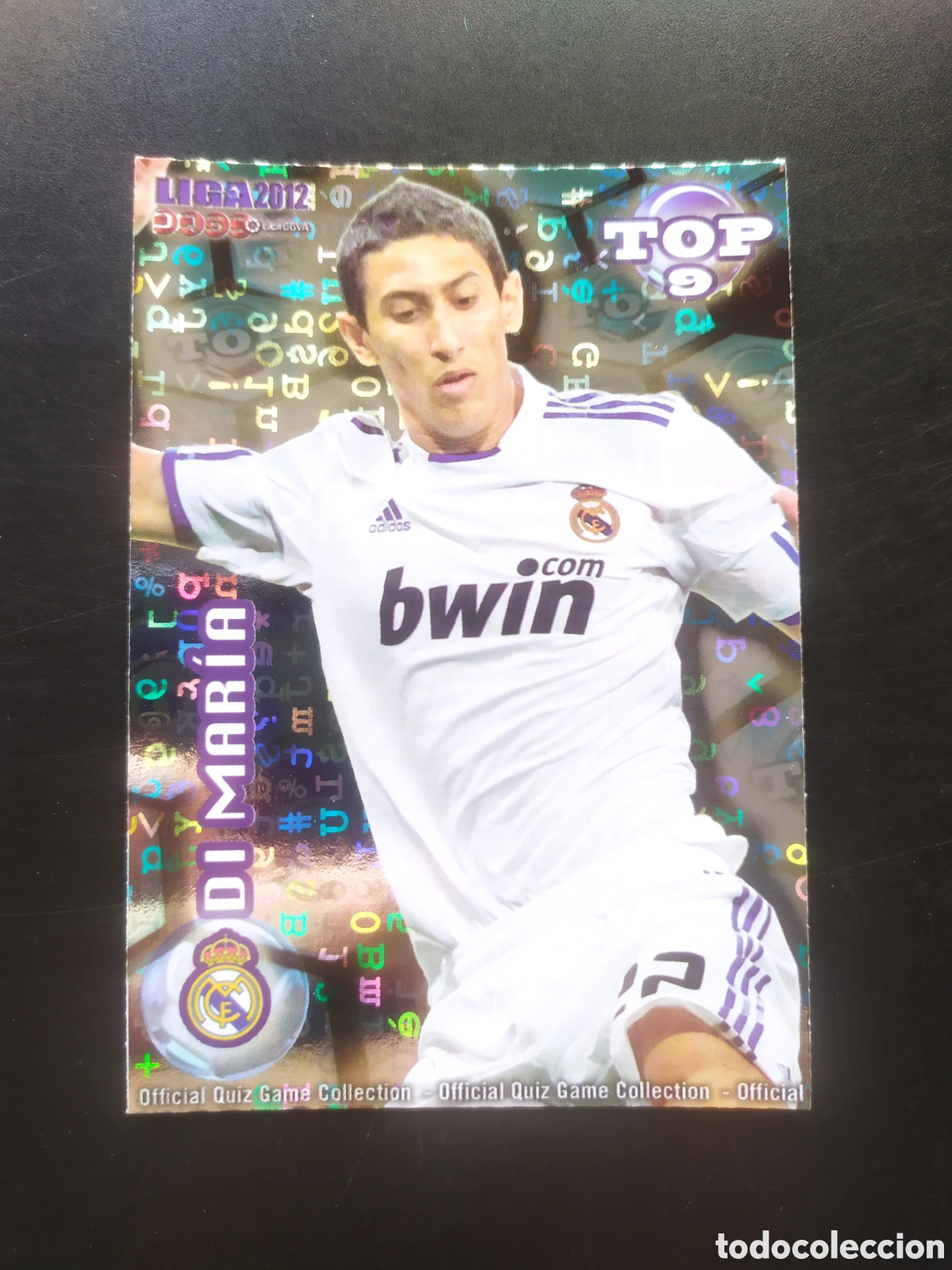 Cromos de f&uacute;tbol: Mundicromo fichas Liga 2011 2012 11 12 Di Mar&iacute;a top brillo letras n&deg; 623 Real Madrid