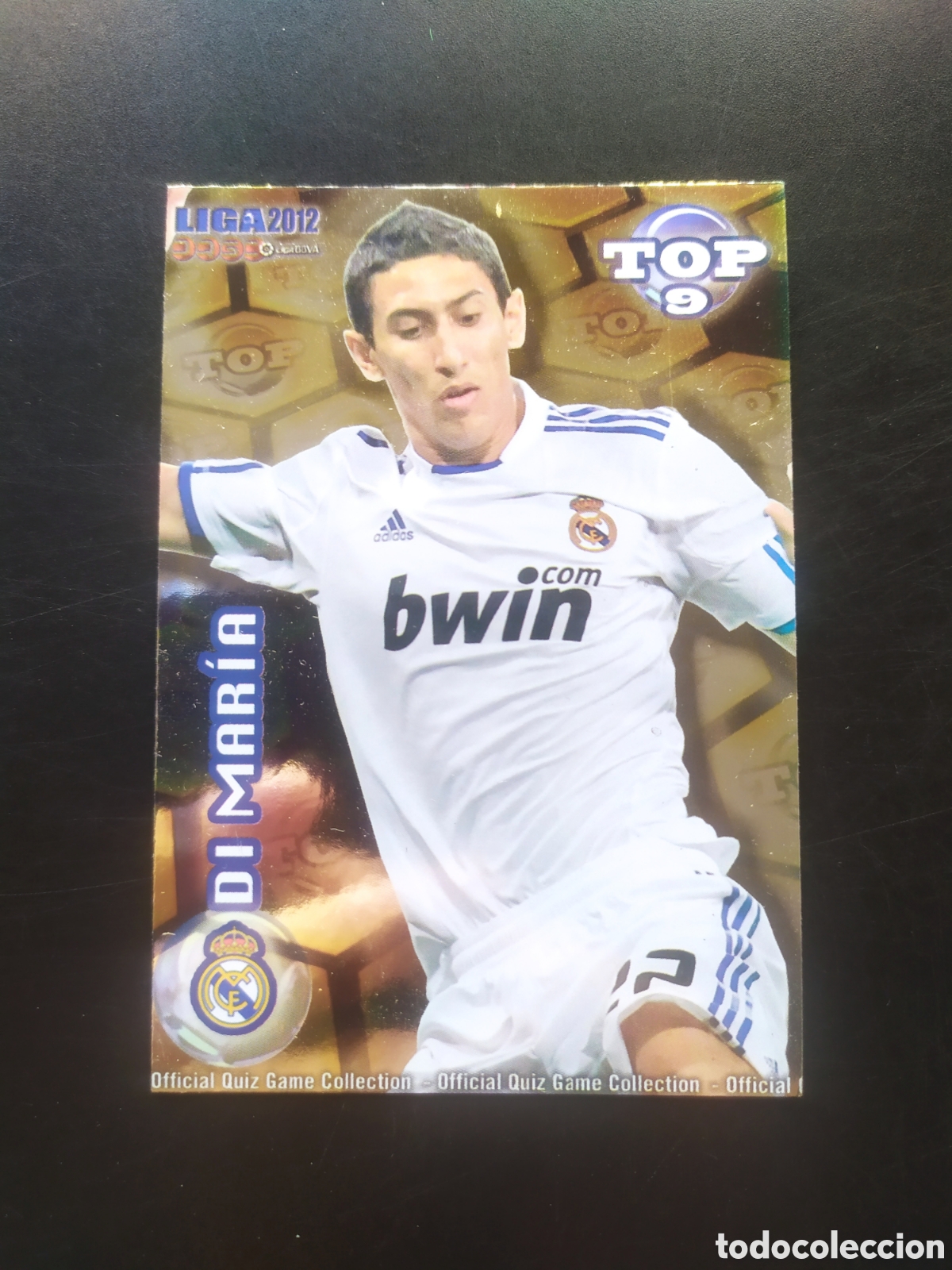 Cromos de f&uacute;tbol: Mundicromo fichas Liga 2011 2012 11 12 Di Mar&iacute;a top brillo dorado n&deg; 623 Real Madrid