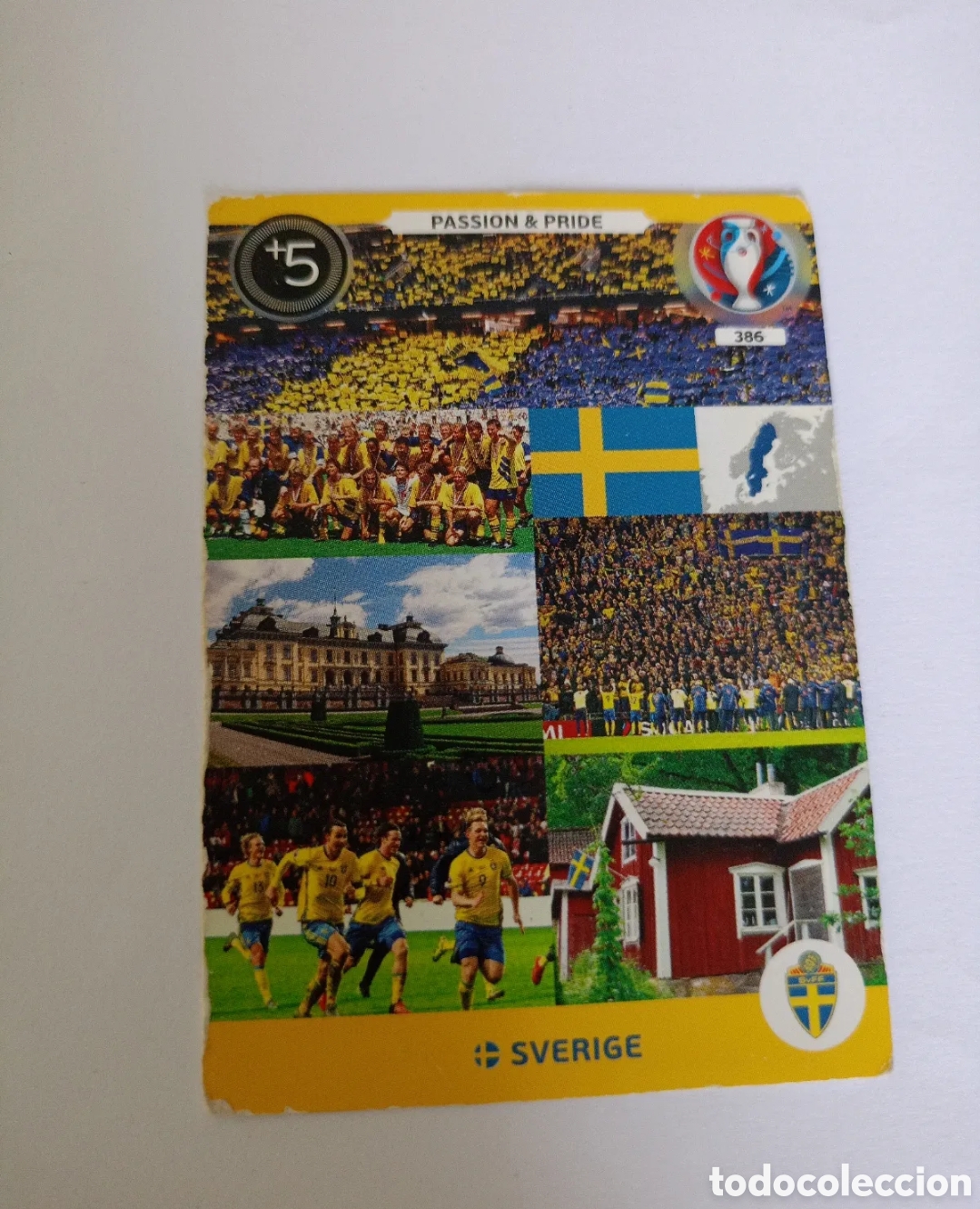 Cartes &agrave; collectionner de Football: 386 FANS AFICION PASION ORGULLO SUECIA CROMO FUTBOL PANINI EURO 2016 EUROCOPA ADRENALYN