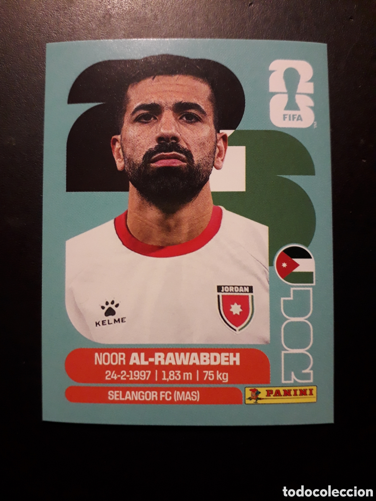 Cromos de f&uacute;tbol: AL RAWABDEH JORDANIA JOR 11 MUNDIAL F&Uacute;TBOL 2026 FIFA WORLD CUP PANINI SIN PEGAR PEDIDO M&Iacute;NIMO 3&euro;