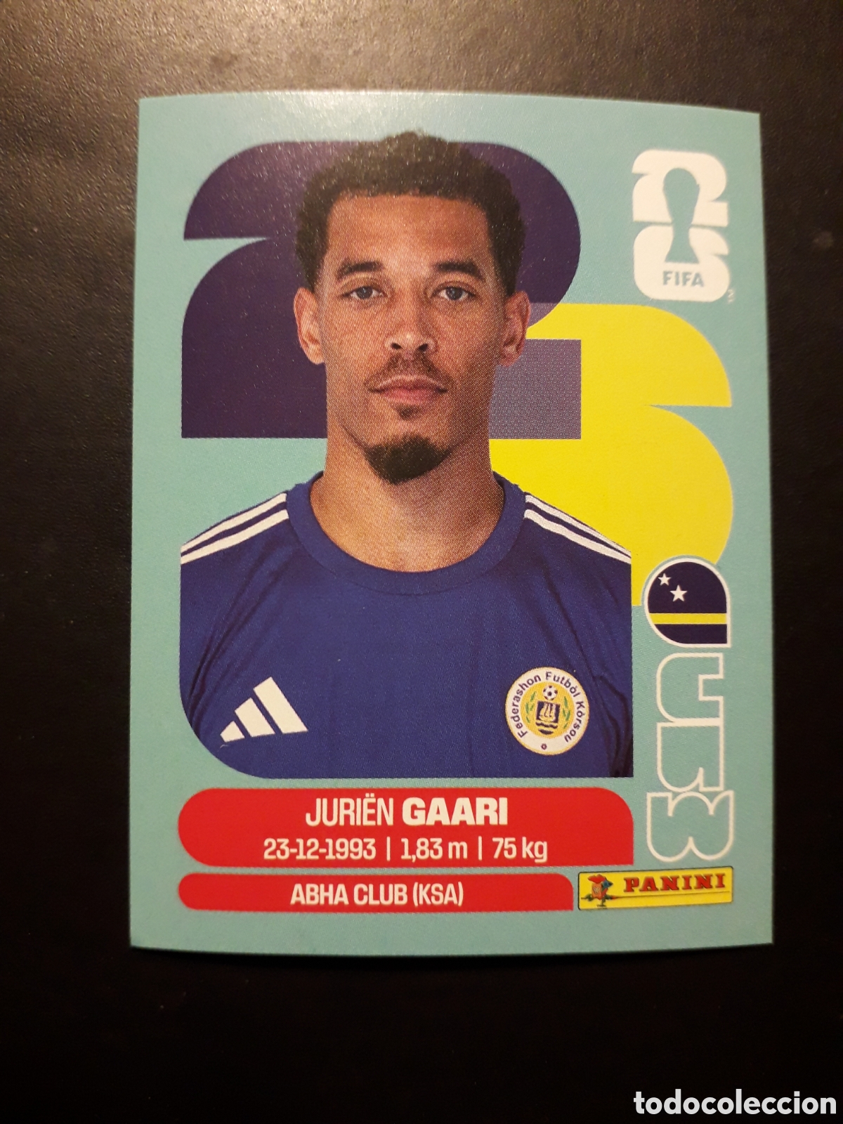 Cromos de f&uacute;tbol: GAARI CURA&Ccedil;AO CUW 5 MUNDIAL F&Uacute;TBOL 2026 FIFA WORLD CUP PANINI SIN PEGAR PEDIDO M&Iacute;NIMO 3&euro;
