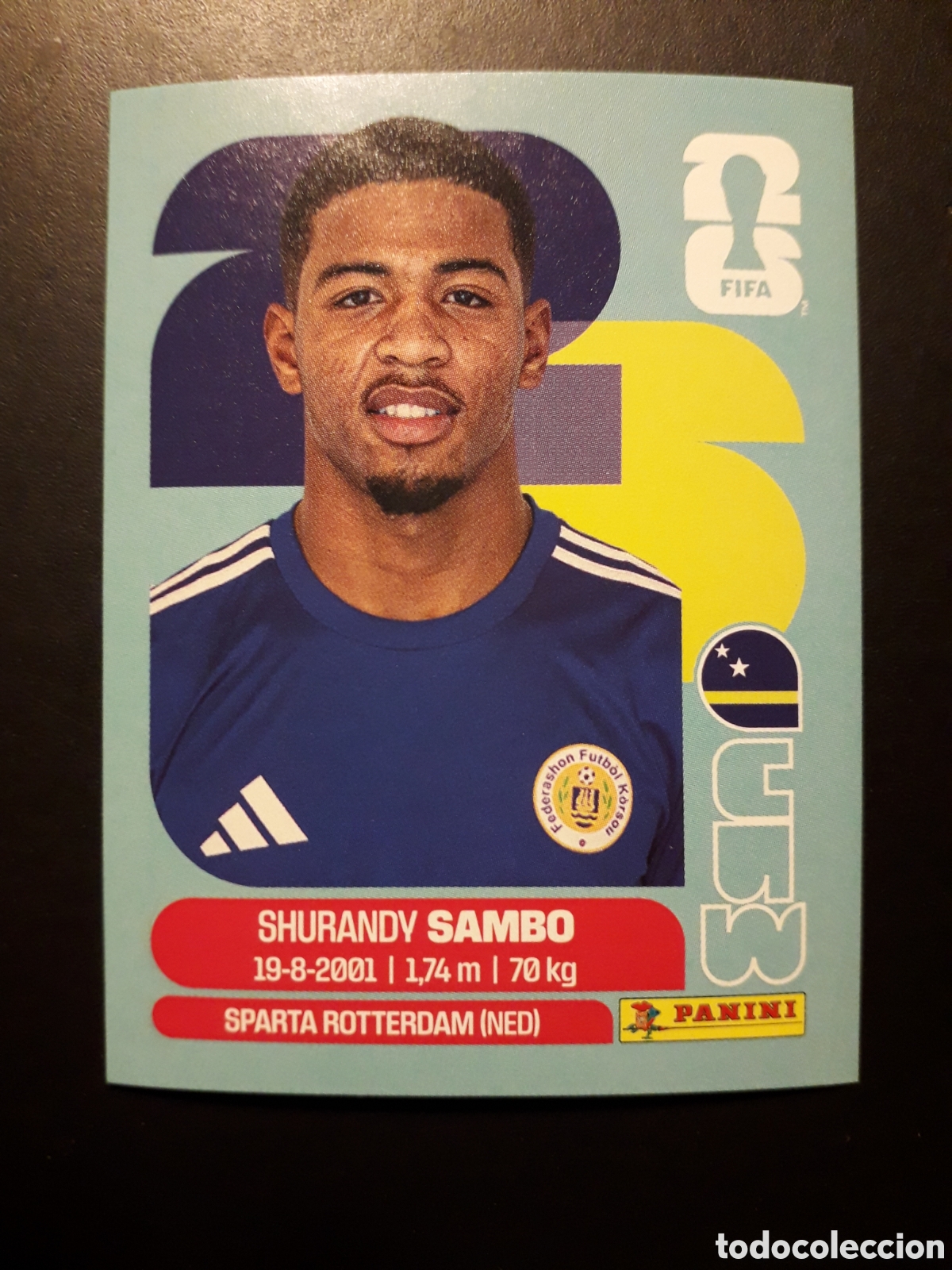 Cromos de f&uacute;tbol: SAMBO CURA&Ccedil;AO CUW 8 MUNDIAL F&Uacute;TBOL 2026 FIFA WORLD CUP PANINI SIN PEGAR PEDIDO M&Iacute;NIMO 3&euro;