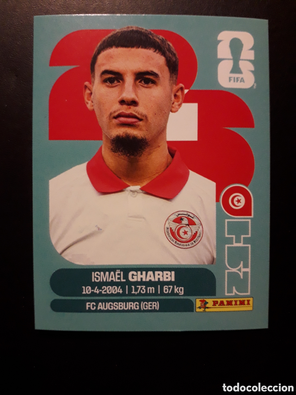 Cromos de f&uacute;tbol: GHARBI T&Uacute;NEZ TUN 18 MUNDIAL F&Uacute;TBOL 2026 FIFA WORLD CUP PANINI SIN PEGAR PEDIDO M&Iacute;NIMO 3&euro;