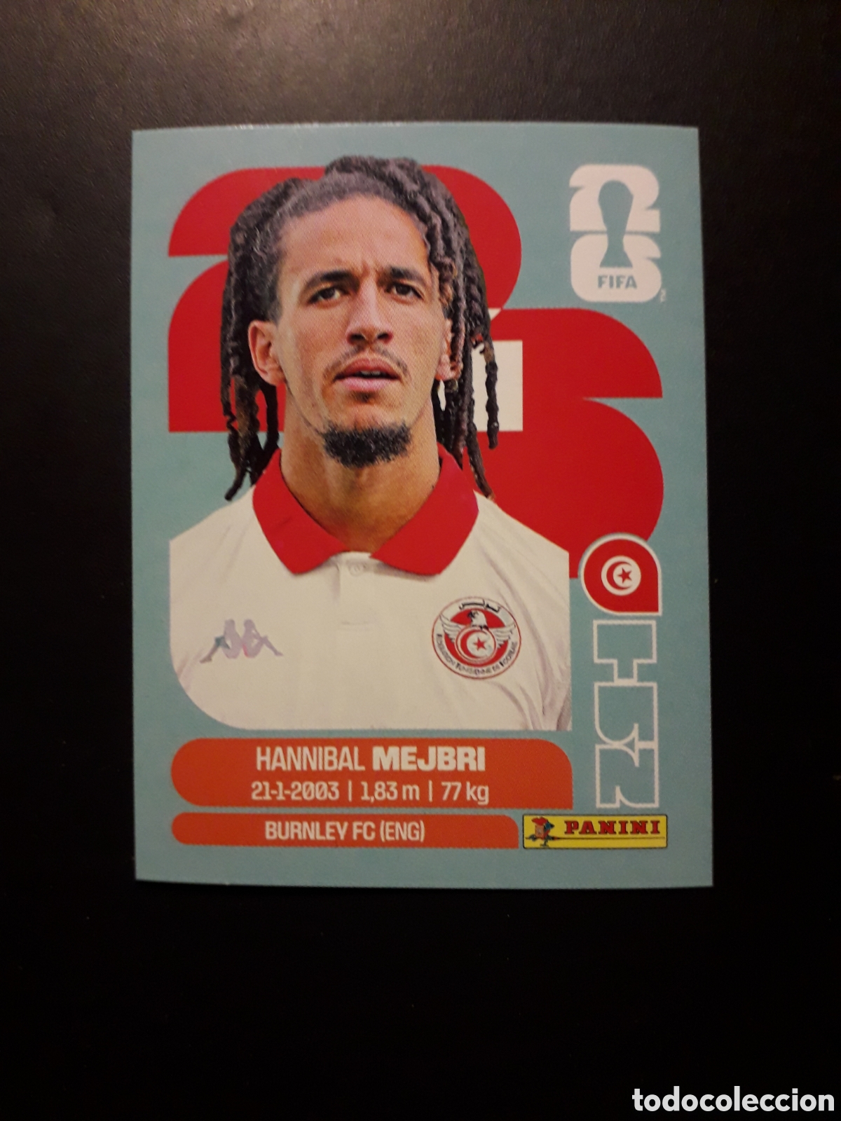Cromos de f&uacute;tbol: MEJBRI T&Uacute;NEZ TUN 14 MUNDIAL F&Uacute;TBOL 2026 FIFA WORLD CUP PANINI SIN PEGAR PEDIDO M&Iacute;NIMO 3&euro;.