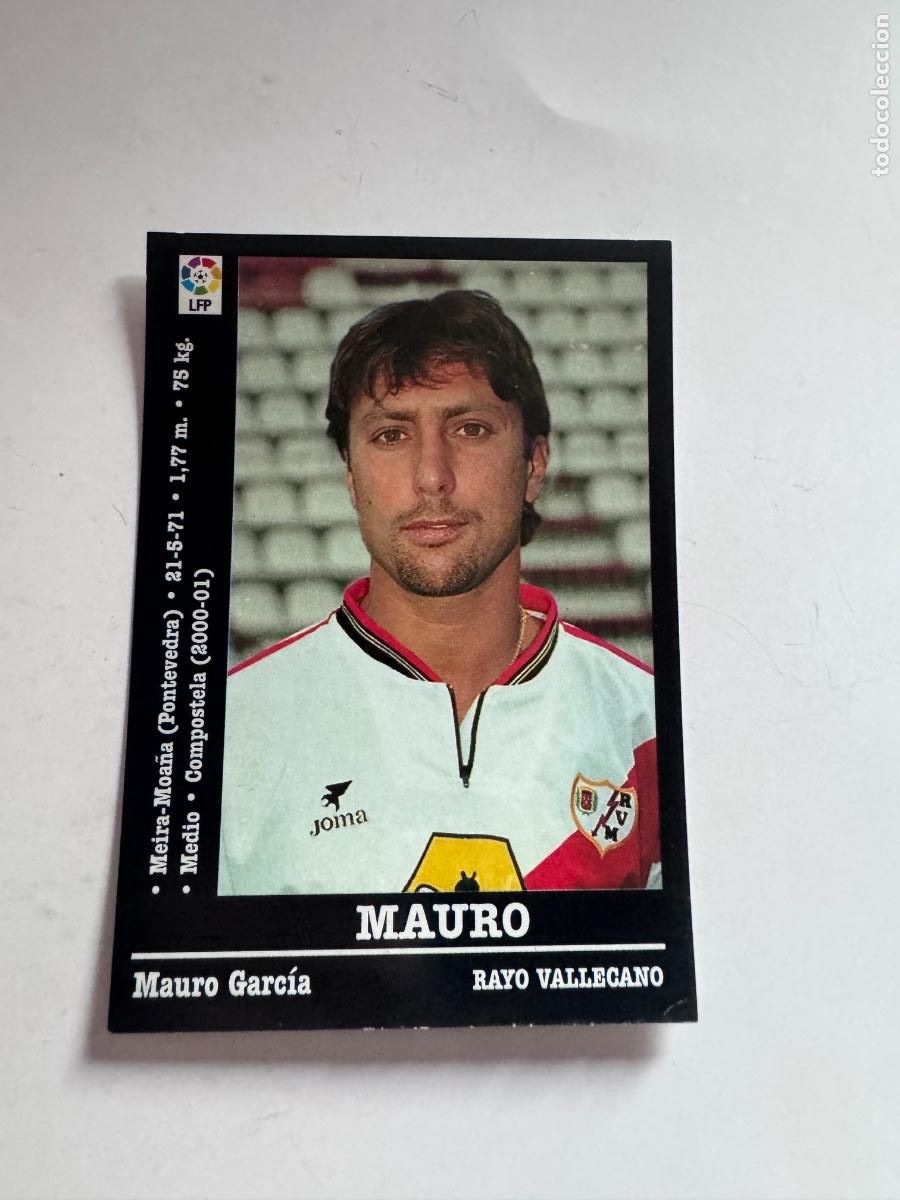 Cromos de f&uacute;tbol: MAURO R. VALLECANO CROMO &Uacute;LTIMOS FICHAJES LIGA 2000-2001 NUNCA PEGADO / COMPRA MIN&Iacute;MA 5 &euro;