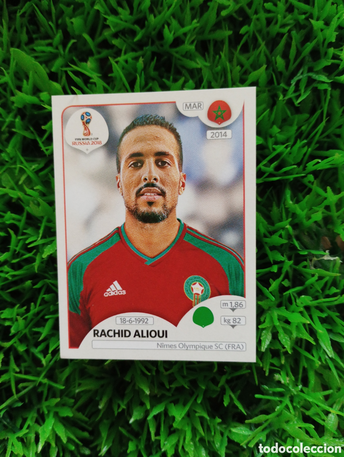 Cromos de f&uacute;tbol: Rachid Alioui Marruecos Mundial Russia 2018 VERSION ROSA # 157 NUNCA PEGADO