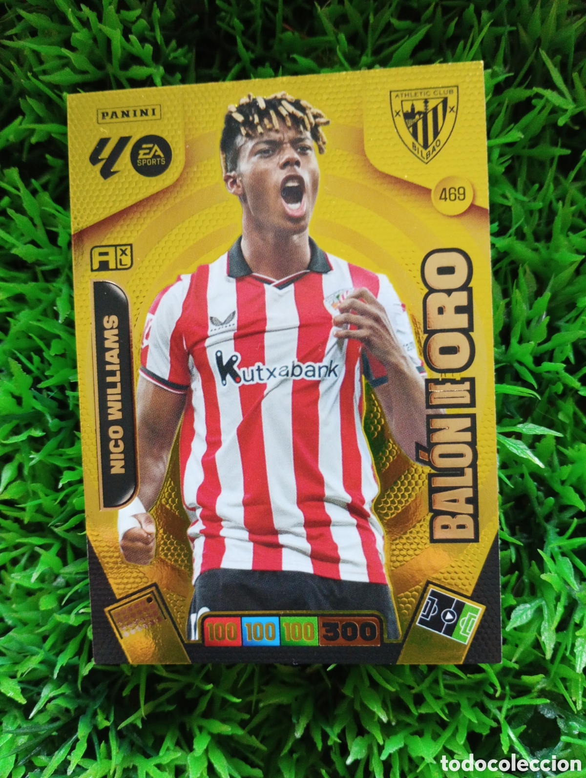 Cromos de f&uacute;tbol: Nico Williams Athletic Bilbao BALON DE ORO Adrenalyn 25-26 # 469