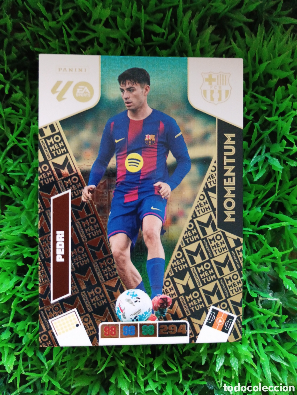 Cromos de f&uacute;tbol: Pedri Barcelona MOMENTUM Adrenalyn 25-26
