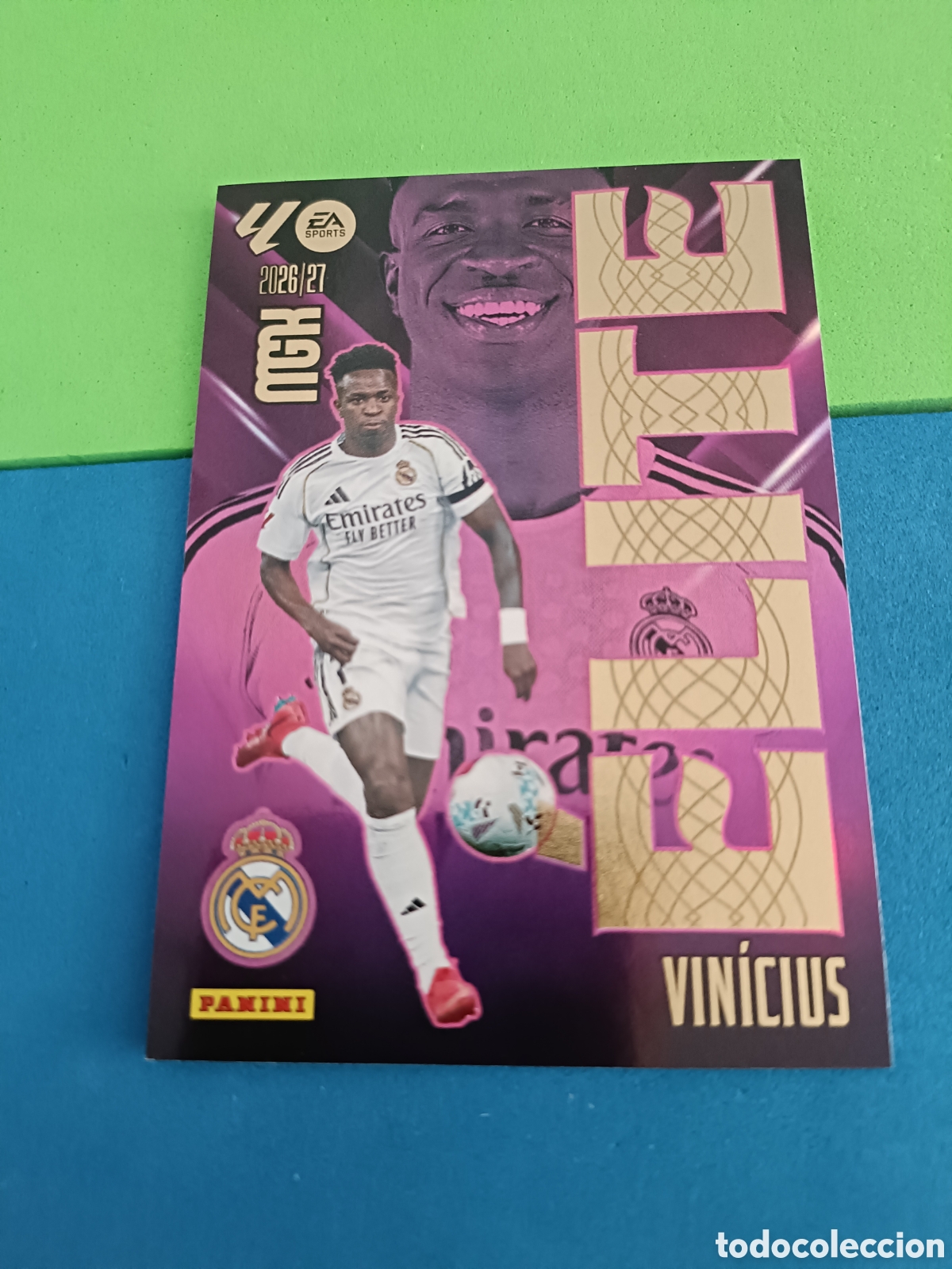 Cromos de f&uacute;tbol: PANINI 2026 2027 MGK MEGACRACKS 25 Aniversario - &Eacute;lite 18 Vinicius Real Madrid