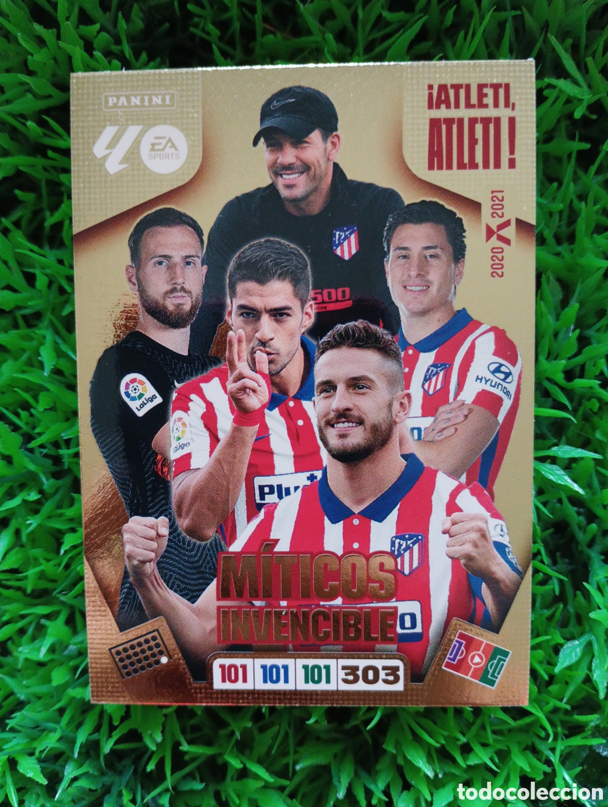 Cromos de f&uacute;tbol: Miticos Invencible Atletico De Madrid Adrenalyn 25-26