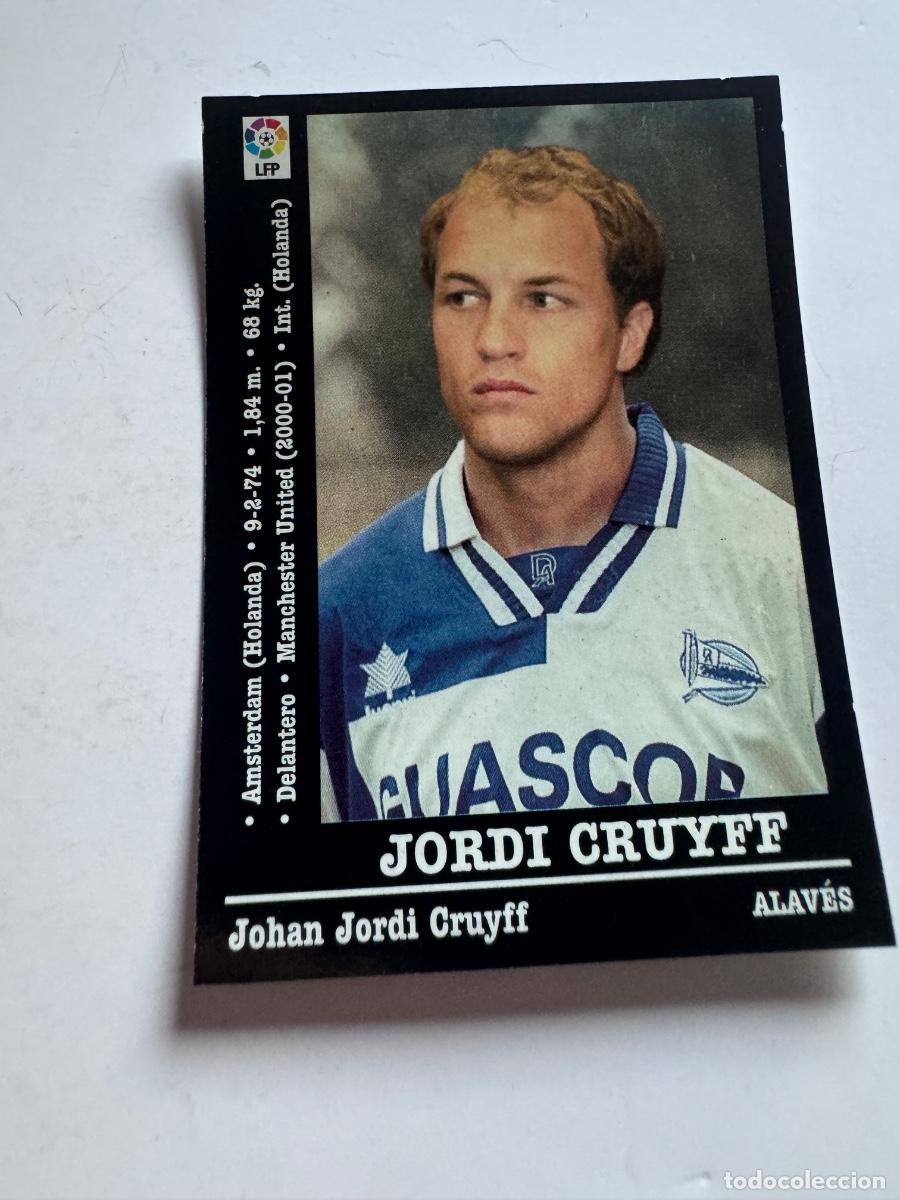 Fu&szlig;ball-Sticker: J. CRUYFF ALAV&Eacute;S CROMO F&Uacute;TBOL &Uacute;LTIMOS FICHAJES LIGA 2000-2001 NUNCA PEGADO / COMPRA MIN&Iacute;MA 5 &euro;