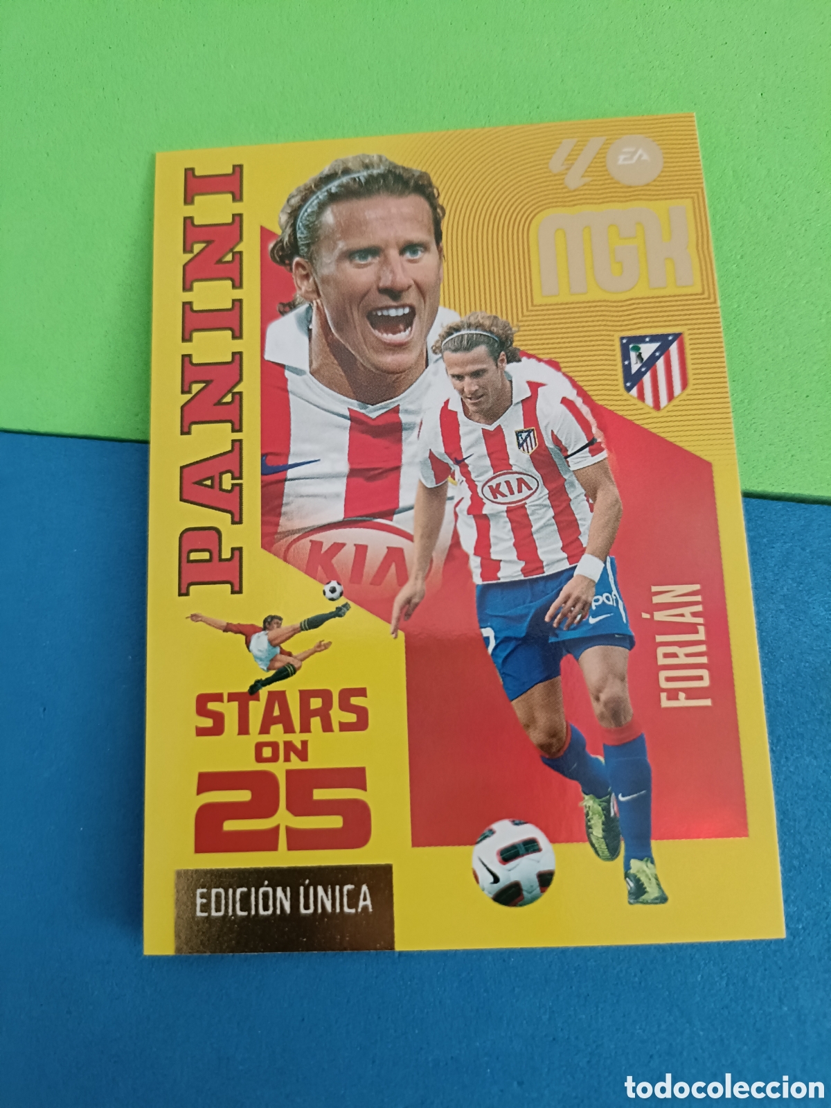 Cromos de f&uacute;tbol: PANINI 2026 2027 MGK MEGACRACKS 25 Aniversario - Stars 439 Forlan Atl&eacute;tico de Madrid
