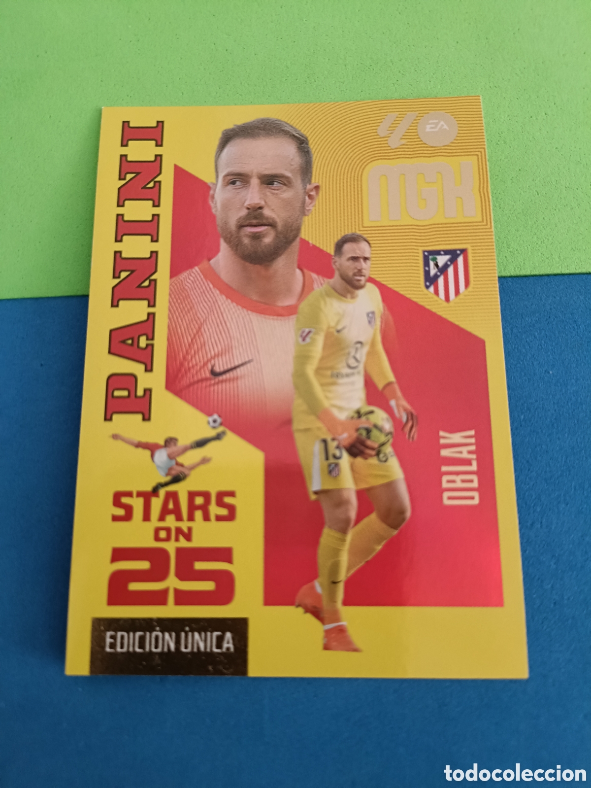 Cromos de f&uacute;tbol: PANINI 2026 2027 MGK MEGACRACKS 25 Aniversario - Stars 447 Oblak Atl&eacute;tico de Madrid