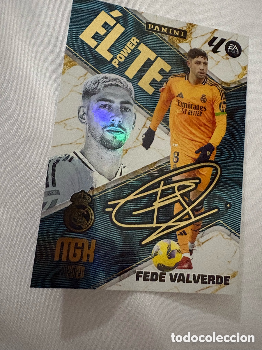 Cromos de f&uacute;tbol: fede valverde elite power firmada megagracks 25 26 mgk 2025 2026