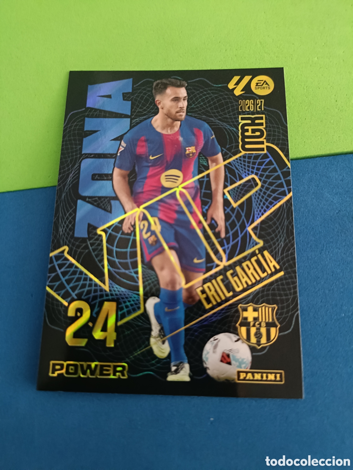 Cromos de f&uacute;tbol: PANINI 2026 2027 MGK MEGACRACKS 25 Aniversario - Zona VIP Power 393P Eric Garc&iacute;a Barcelona