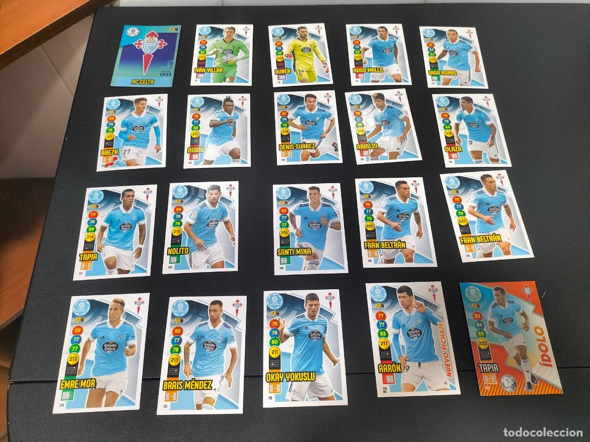 Cromos de f&uacute;tbol: Lote 20 cromos fichas Adrenalyn 20-21 ( 2020-2021 ) R.C Celta de Vigo ( incluye especiales