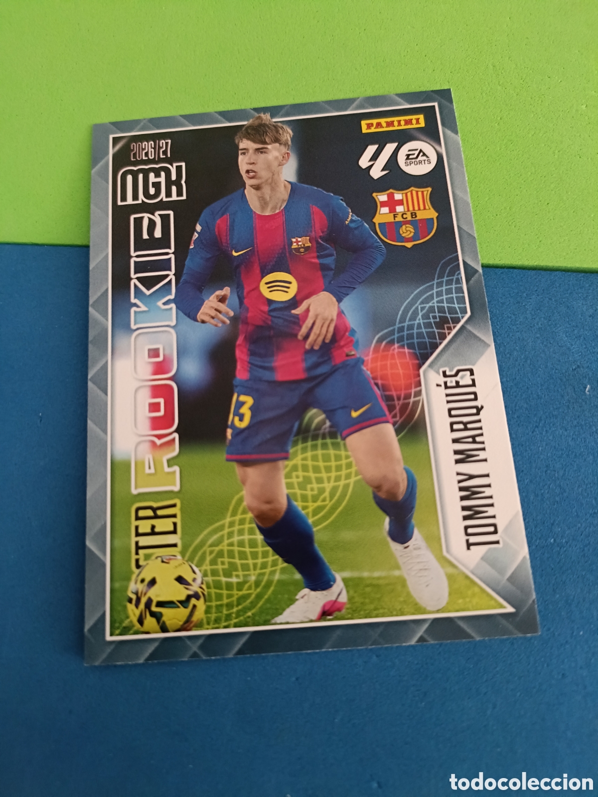 Cromos de f&uacute;tbol: PANINI 2026 2027 MGK MEGACRACKS 25 Aniversario - Rookie 420 Tommy Marques Barcelona