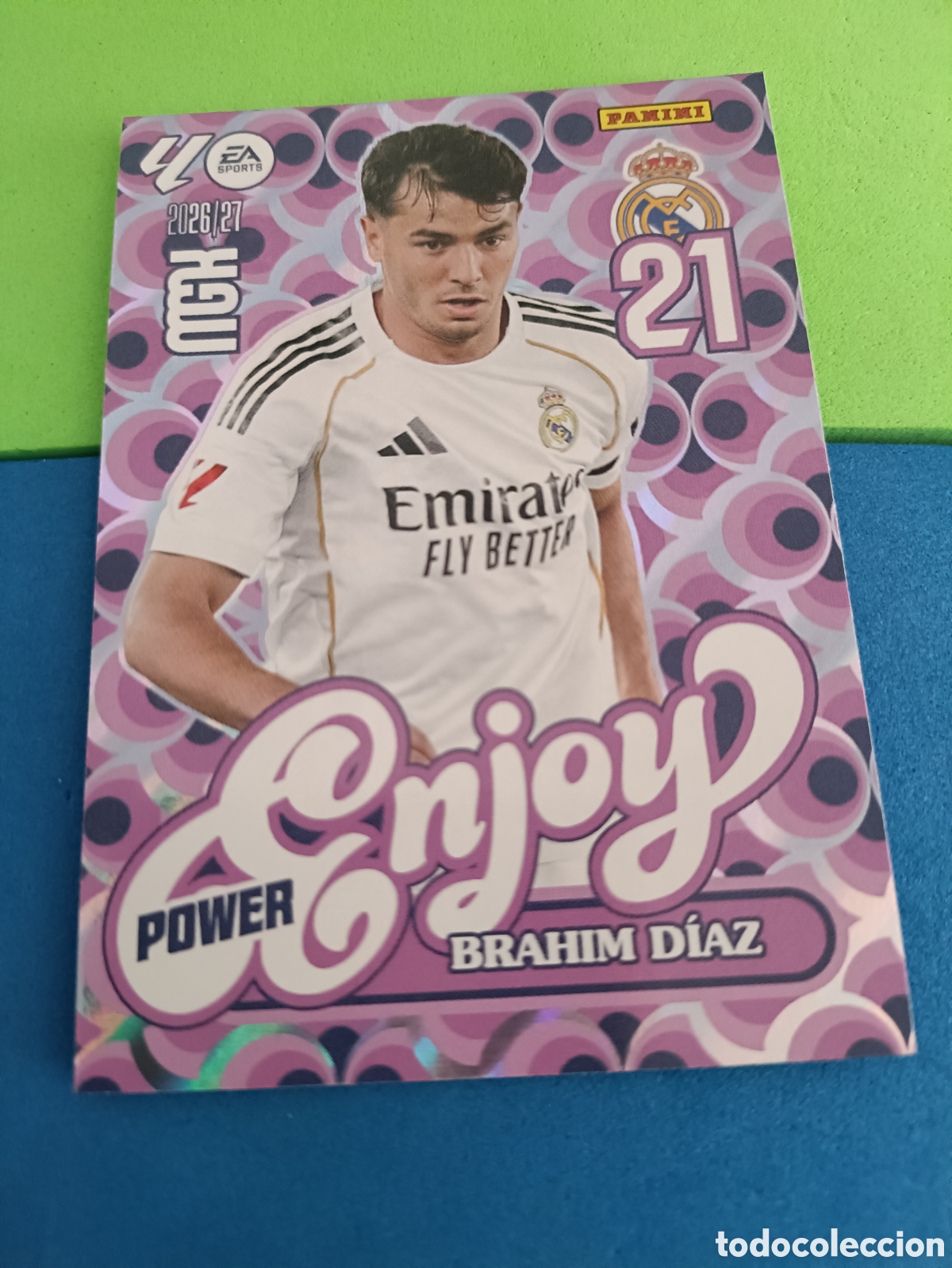Cromos de f&uacute;tbol: PANINI 2026 2027 MGK MEGACRACKS 25 Aniversario - Enjoy Power 380P Brahim D&iacute;az Real Madrid