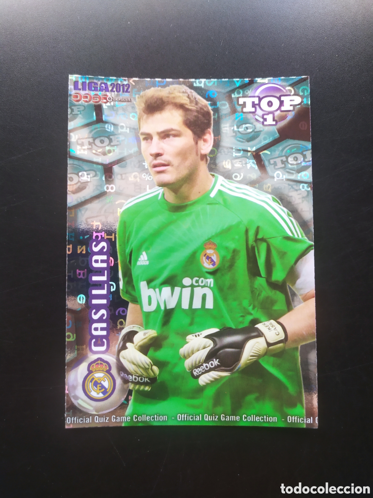 Cromos de f&uacute;tbol: Mundicromo fichas Liga 2011 2012 11 12 Casillas top brillo letras n&deg; 542 Real Madrid