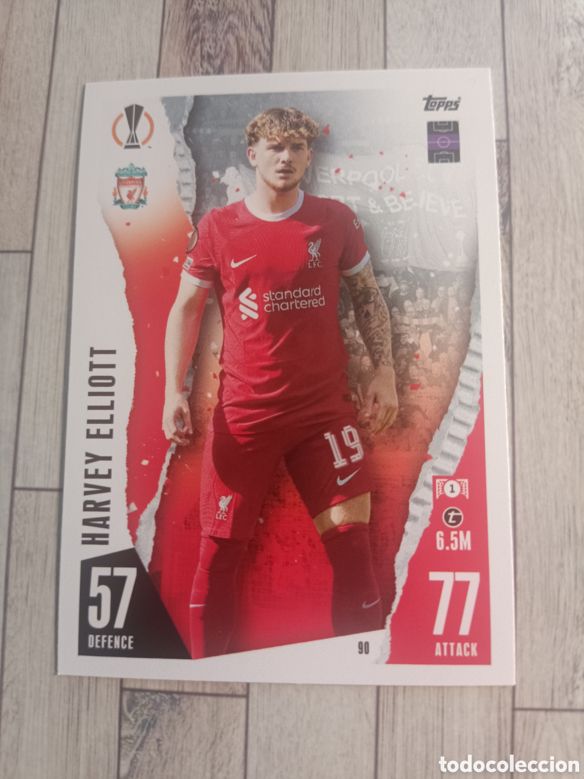 Cromos de f&uacute;tbol: 90 HARVEY ELLIOTT LIVERPOOL TOPPS MATCH ATTAX 2023 2024 CHAMPIONS 23 24