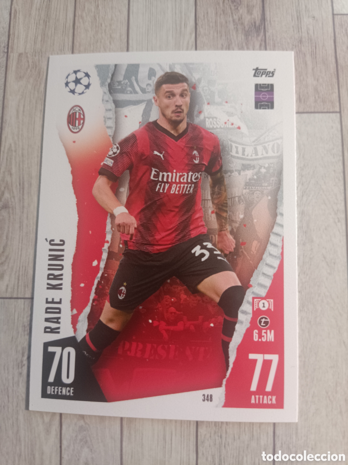 Cromos de f&uacute;tbol: 348 RADE KRUNIC MILAN TOPPS MATCH ATTAX 2023 2024 CHAMPIONS 23 24