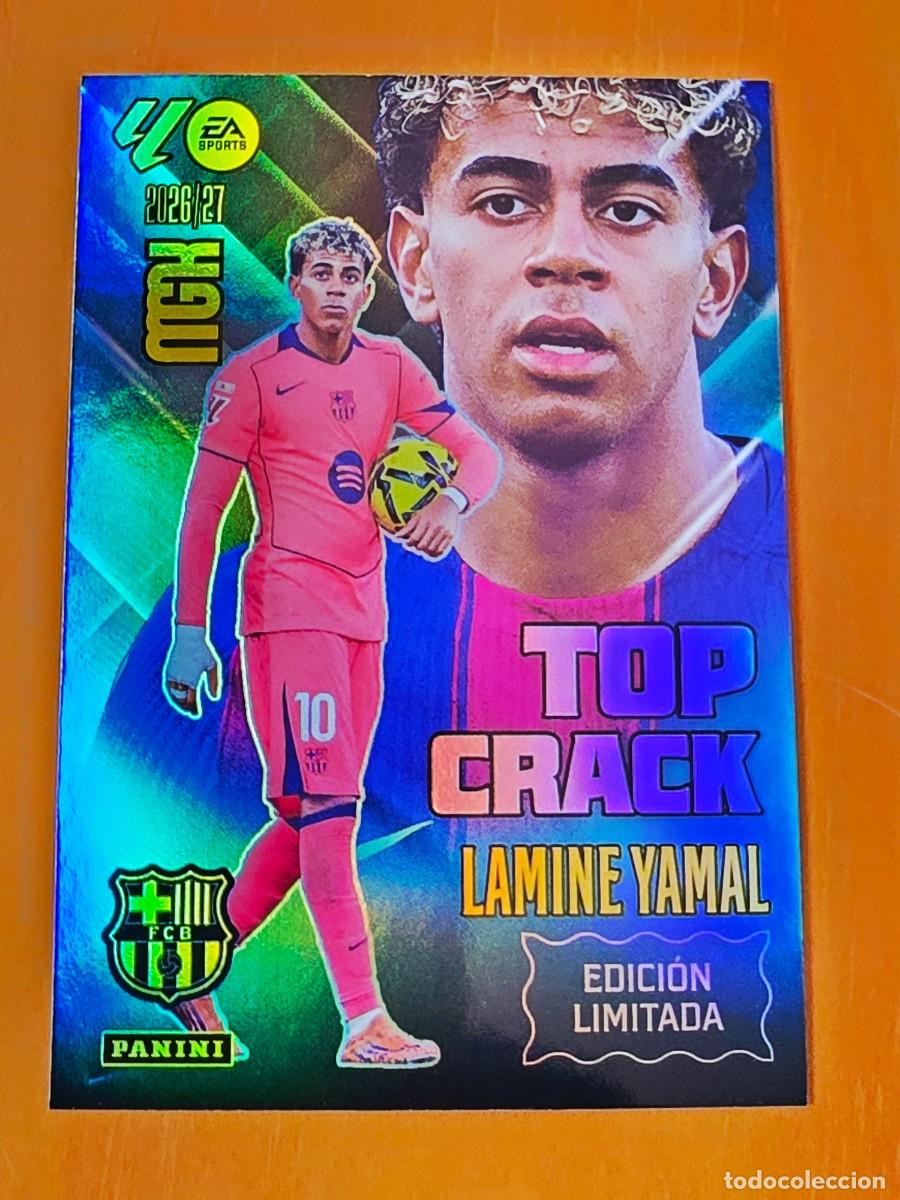 Cromos de f&uacute;tbol: Edici&oacute;n Limitada Lamine Yamal, FC Barcelona, Top Crack, Panini Megacracks MGK 2026 2027 26 27