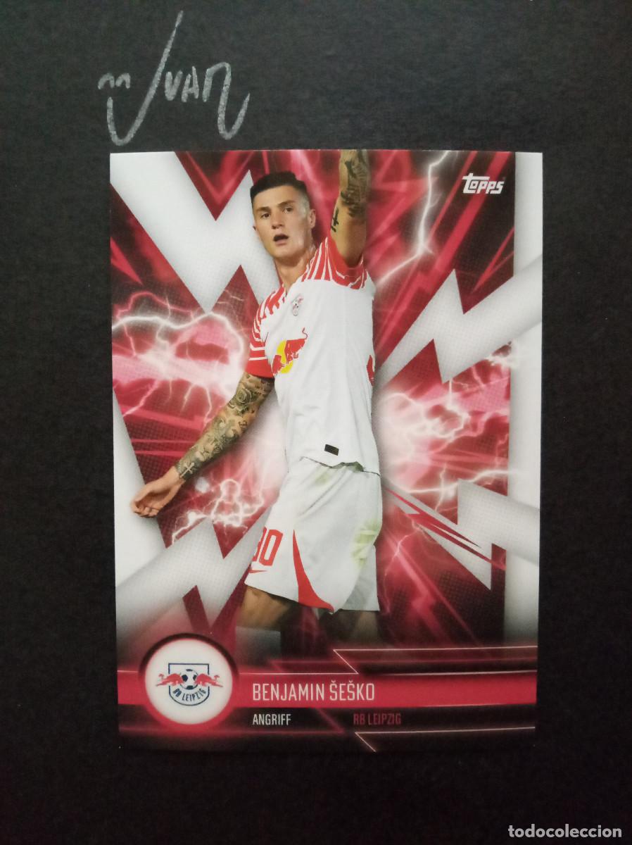 Football Stickers: RBLS 3 SUPER ELECTRIC BENJAMIN SESKO ESLOVENIA ⚽ TOPPS &reg; RB LEIPZIG FAN SET 2023 2024 23 24 NUEVO