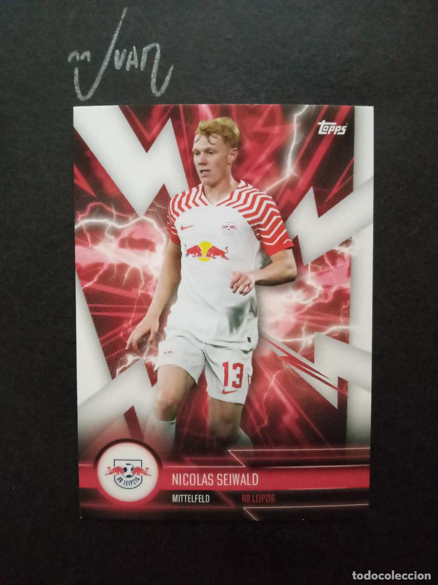 Football Stickers: RBLS 5 SUPER ELECTRIC NIKOLAS SEIWALD AUSTRIA ⚽ TOPPS &reg; RB LEIPZIG FAN SET 2023 2024 23 24 NUEVO