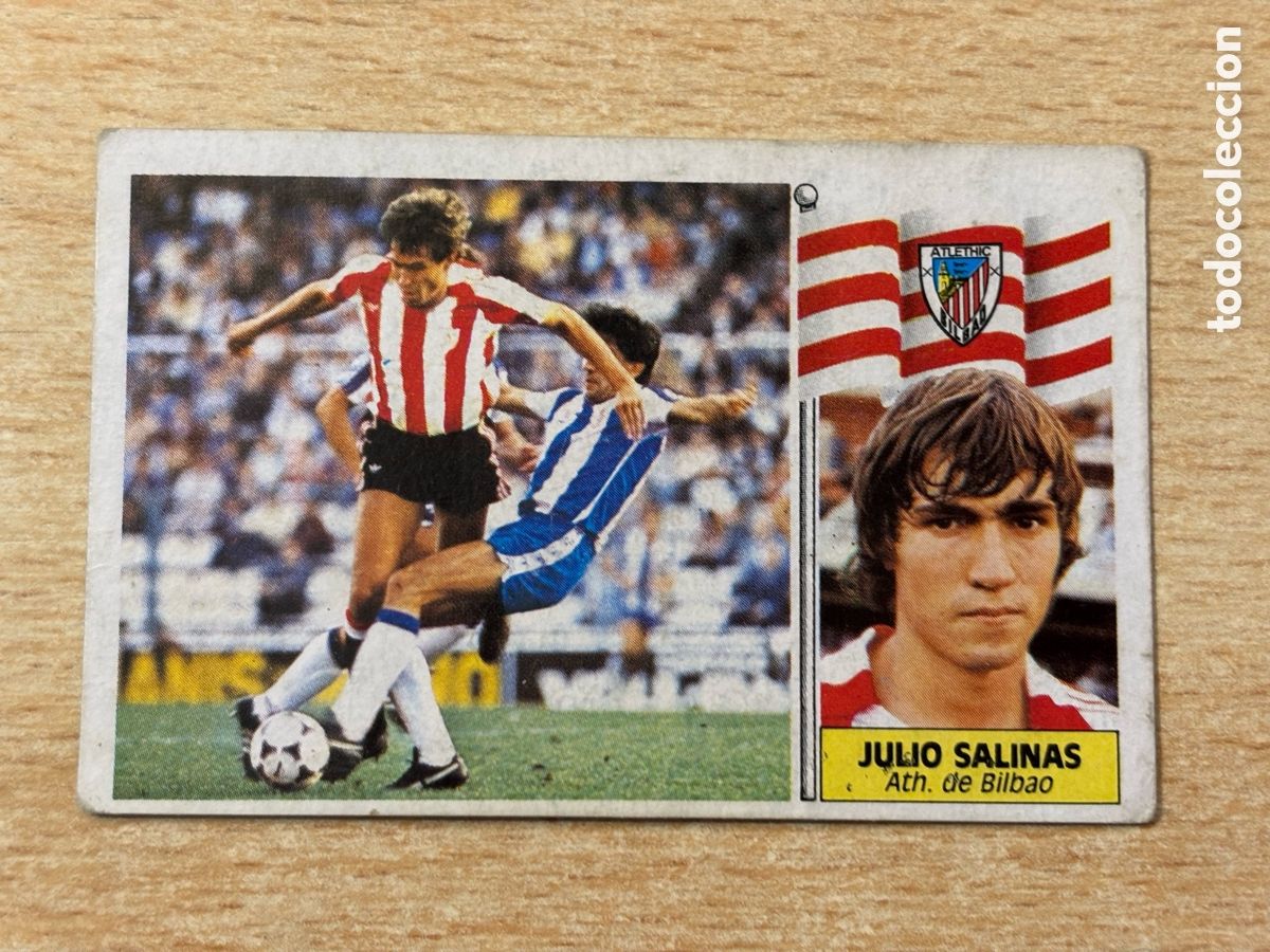 Cromos de f&uacute;tbol: Julio Salinas Athletic Club de Bilbao Ediciones Este 86-87 1986-1987 sin pegar Baja