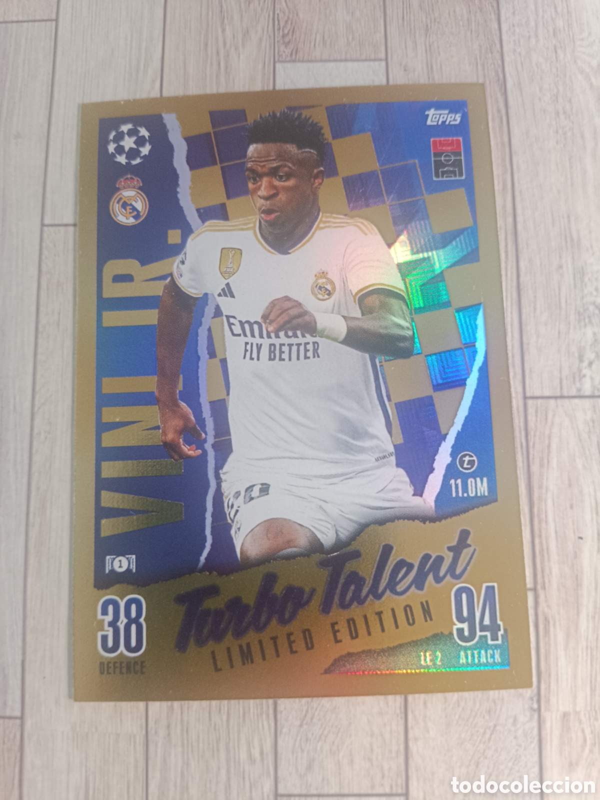Cromos de f&uacute;tbol: VINI JR VINICIUS REAL MADRID TURBO TALENT LIMITED EDITIO TOPPS MATCH ATTAX 2023 2024 23 24