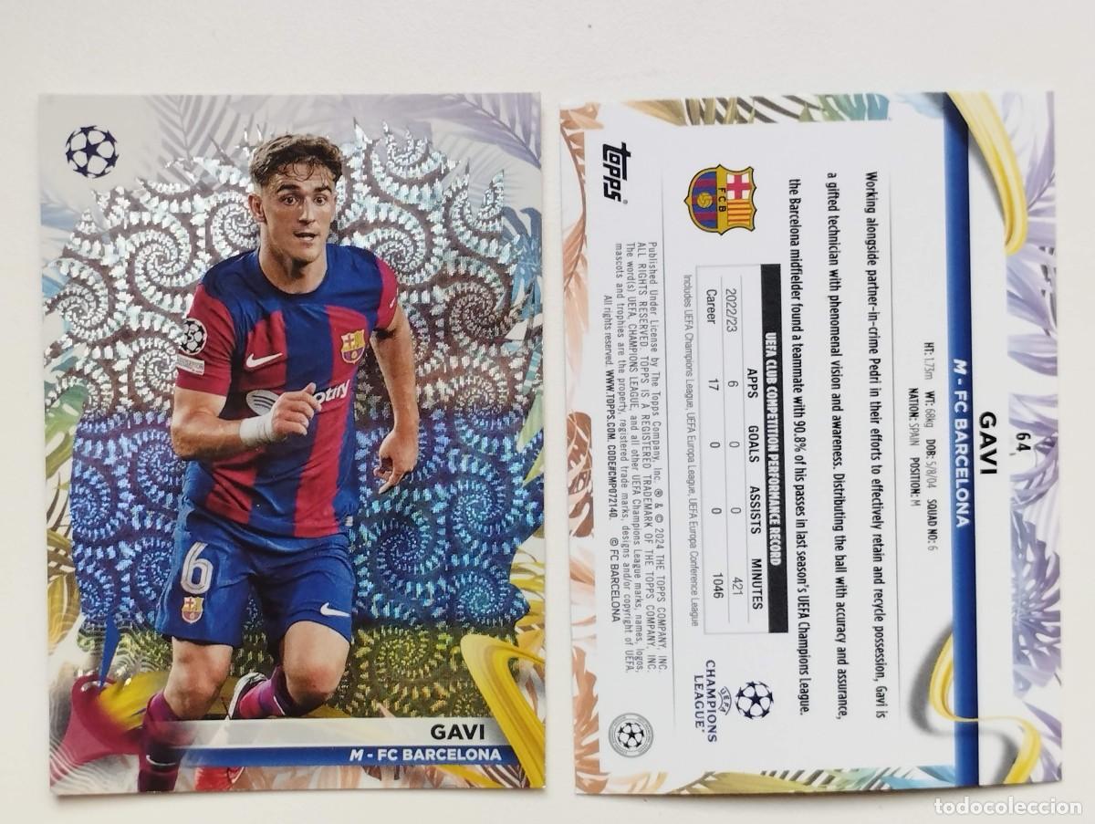 Cromos de f&uacute;tbol: CROMO CARD TOPPS CARNAVAL CHAMPIONS LEAGUE 2023 2024 23 24 GAVI 64 BARCELONA