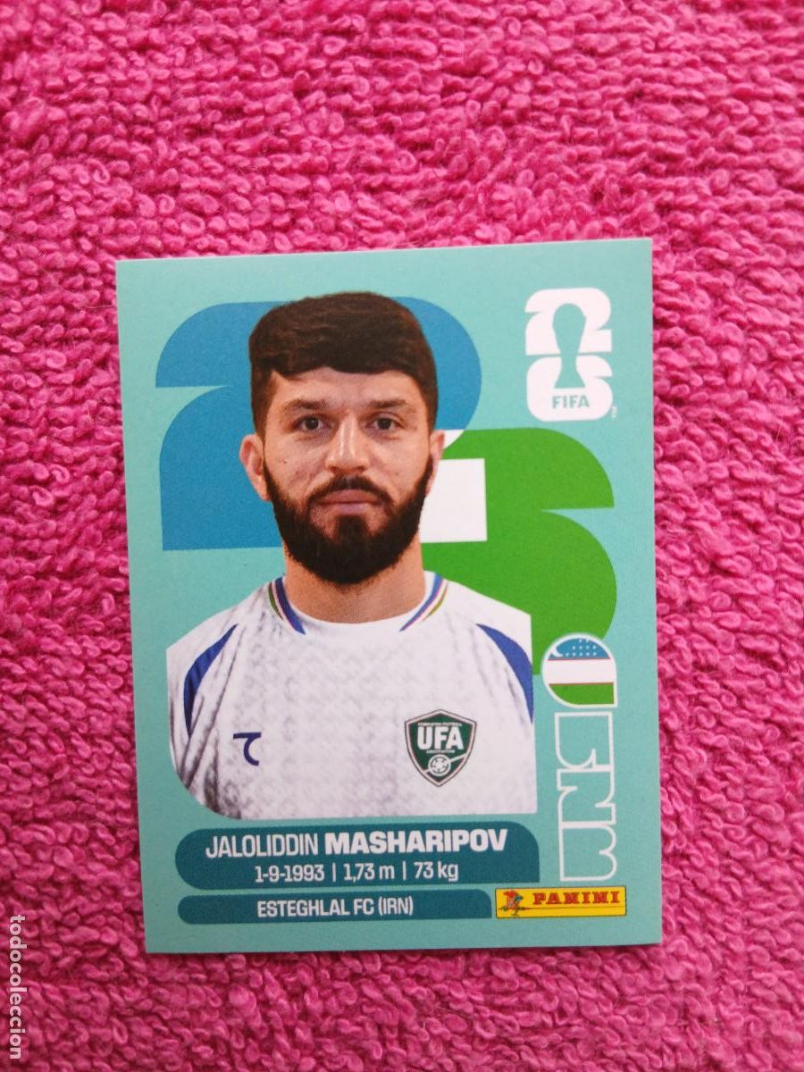 Cromos de f&uacute;tbol: FIFA World Cup 2026 jaloliddin masharipop uzb 18 selecci&oacute;n de Uzbekist&aacute;n uzb18 panini 2026
