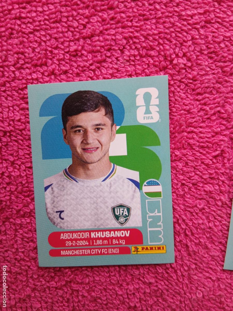 Cromos de f&uacute;tbol: FIFA World Cup 2026 abdukodir lhusanov uzb 9 selecci&oacute;n de Uzbekist&aacute;n uzb9 panini 2026