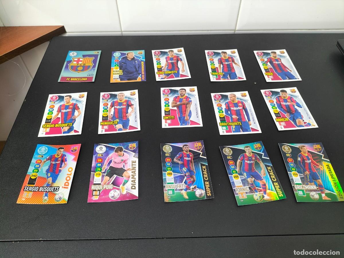 Cromos de f&uacute;tbol: Lote 15 cromos fichas Adrenalyn 20-21 ( 2020-2021 ) F.C BARCELONA ( incluye especiales