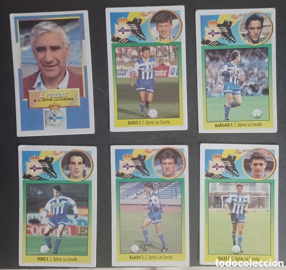 Cromos de Futebol: LOTE 6 CROMOS DE CARTON DEPORTIVO DE LA CORU&Ntilde;A EDICIONES ESTE LIGA 93 94 ESPA&Ntilde;A FUTBOL
